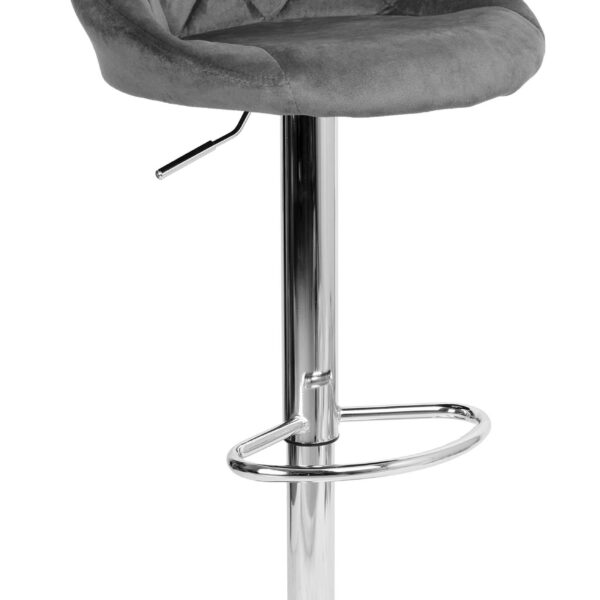 Hoker barowy Cydro chromowane grafitowe Velvet