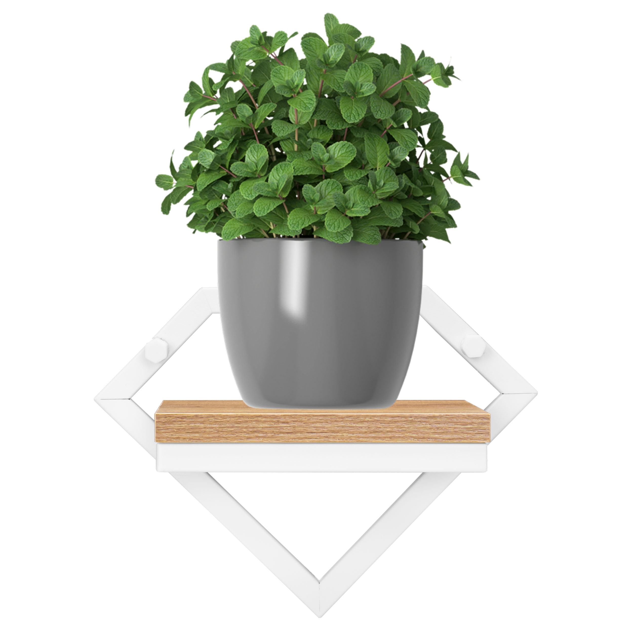 Kwietnik metalowy ścienny Doron Biały Craft - obrazek 5