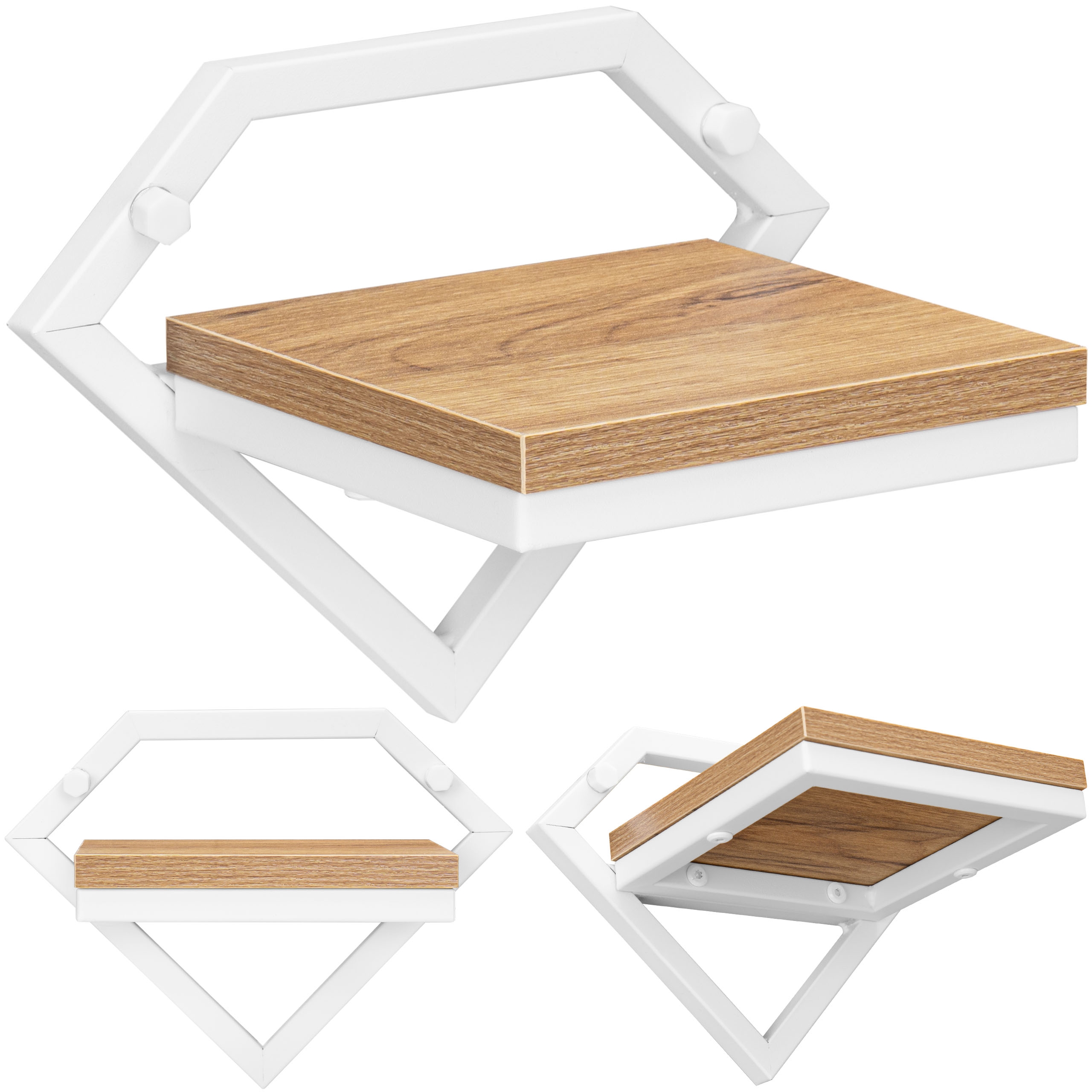 Kwietnik metalowy ścienny Doron Biały Craft - obrazek 4