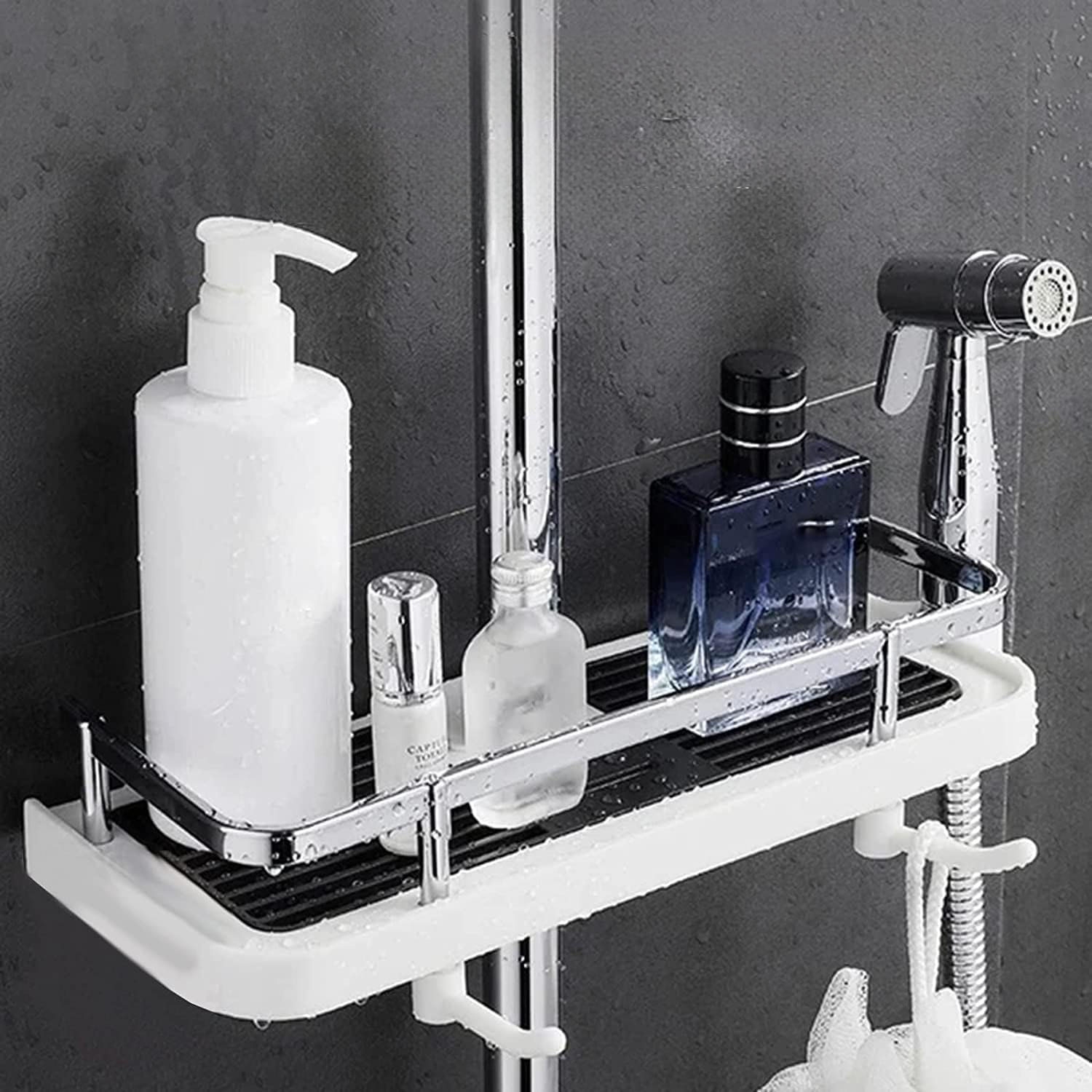 Półka łazienkowa LIBRE z haczykami - obrazek 7