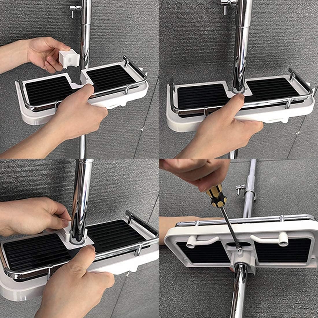 Półka łazienkowa LIBRE z haczykami - obrazek 6