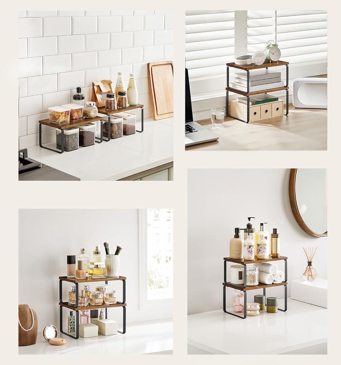 Zestaw 2 półek bambusowych GINGER RUSTIC - obrazek 4