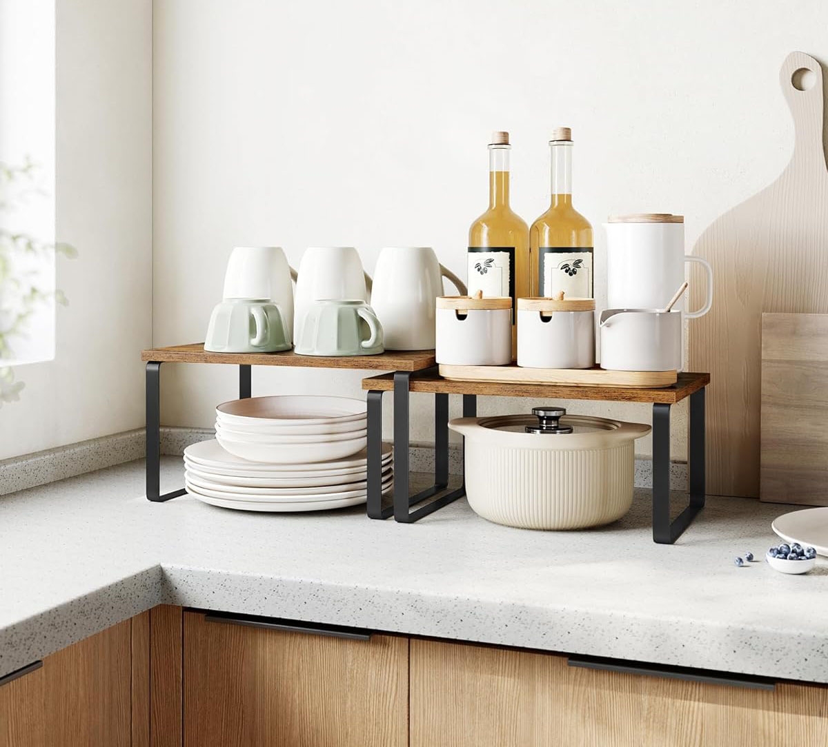 Zestaw 2 półek bambusowych GINGER RUSTIC - obrazek 5