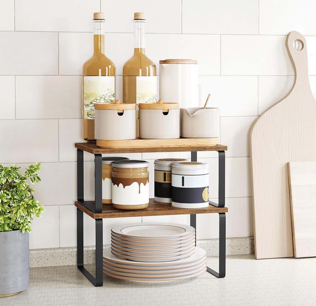 Zestaw 2 półek bambusowych GINGER RUSTIC - obrazek 6