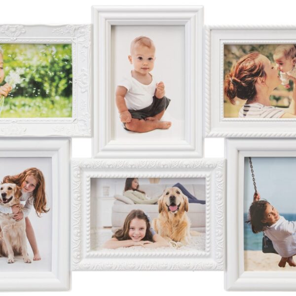 Ramka na zdjęcia BAFRA 6 zdjęć biała