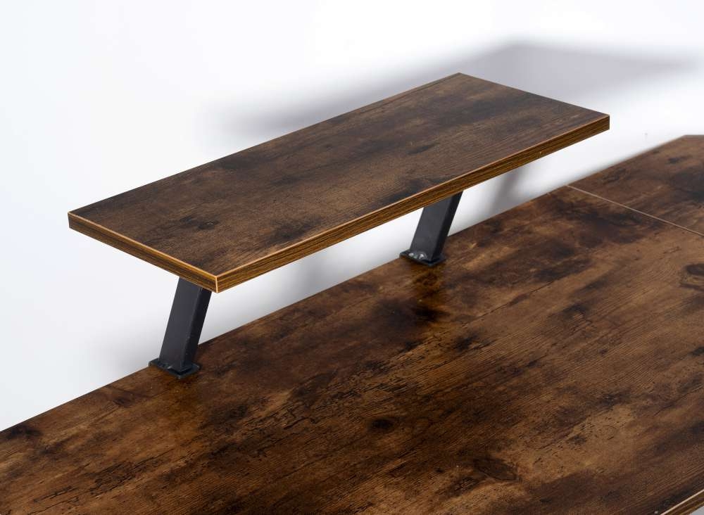 Biurko narożne z nadstawką AMORA RUSTIC - obrazek 7