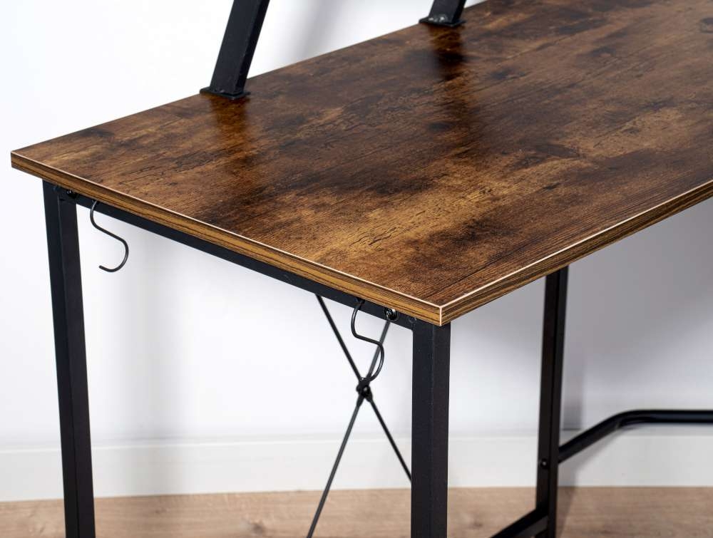 Biurko narożne z nadstawką AMORA RUSTIC - obrazek 8