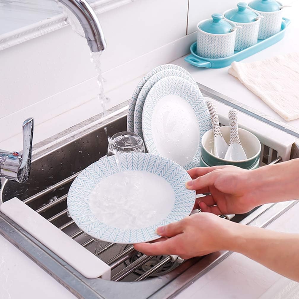 Ociekacz suszarka do warzyw ORDOS biały na zlew - obrazek 2