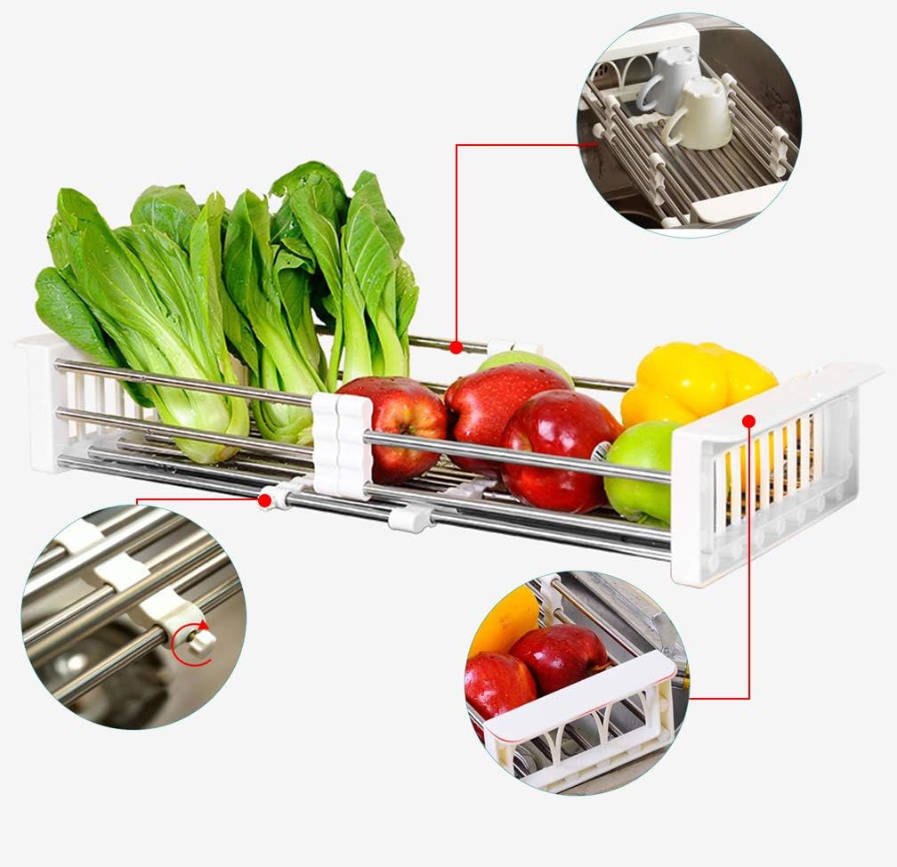 Ociekacz suszarka do warzyw ORDOS biały na zlew - obrazek 5