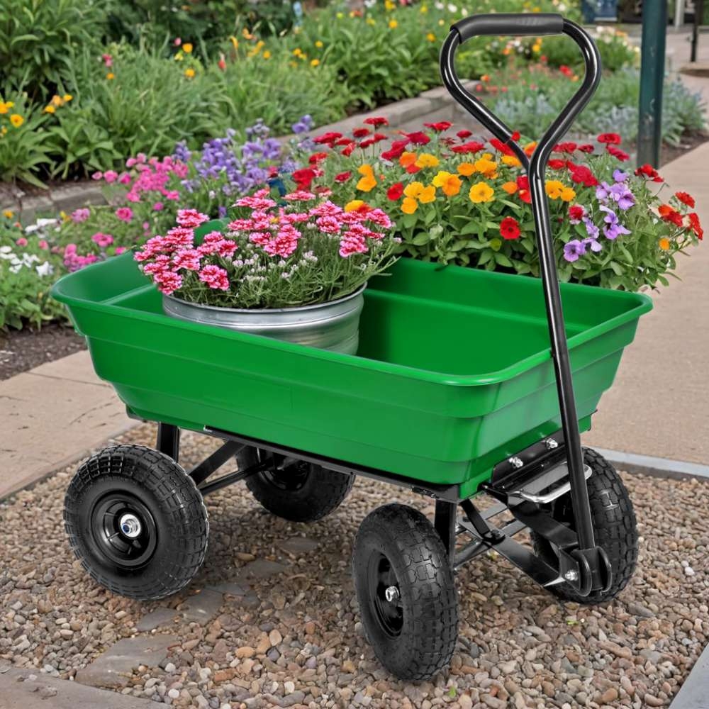 Wózek transportowy wywrotka GARTEN zielony - obrazek 5