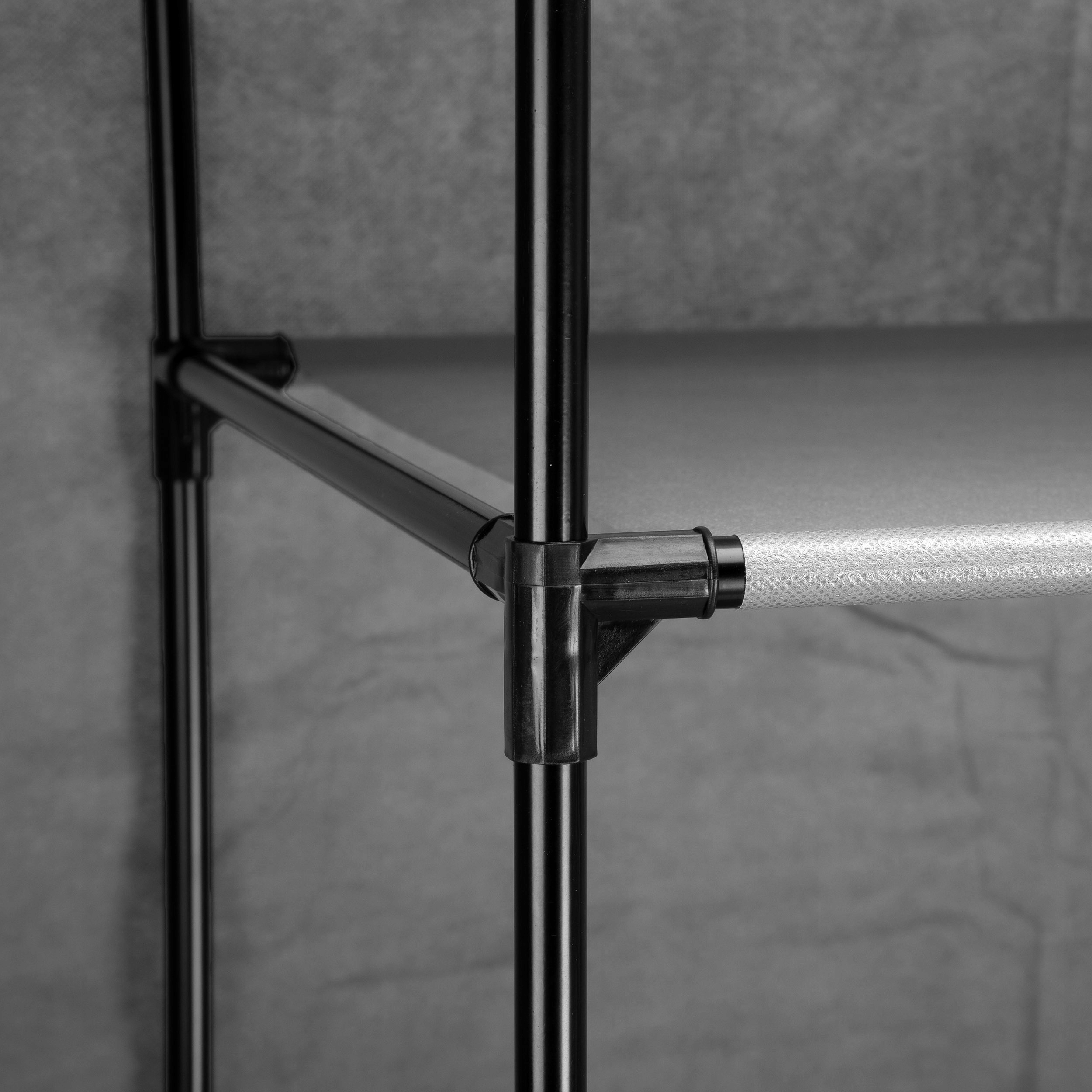 Szafa tekstylna z 8 półkami SONIA antracyt z kurtyną - obrazek 10