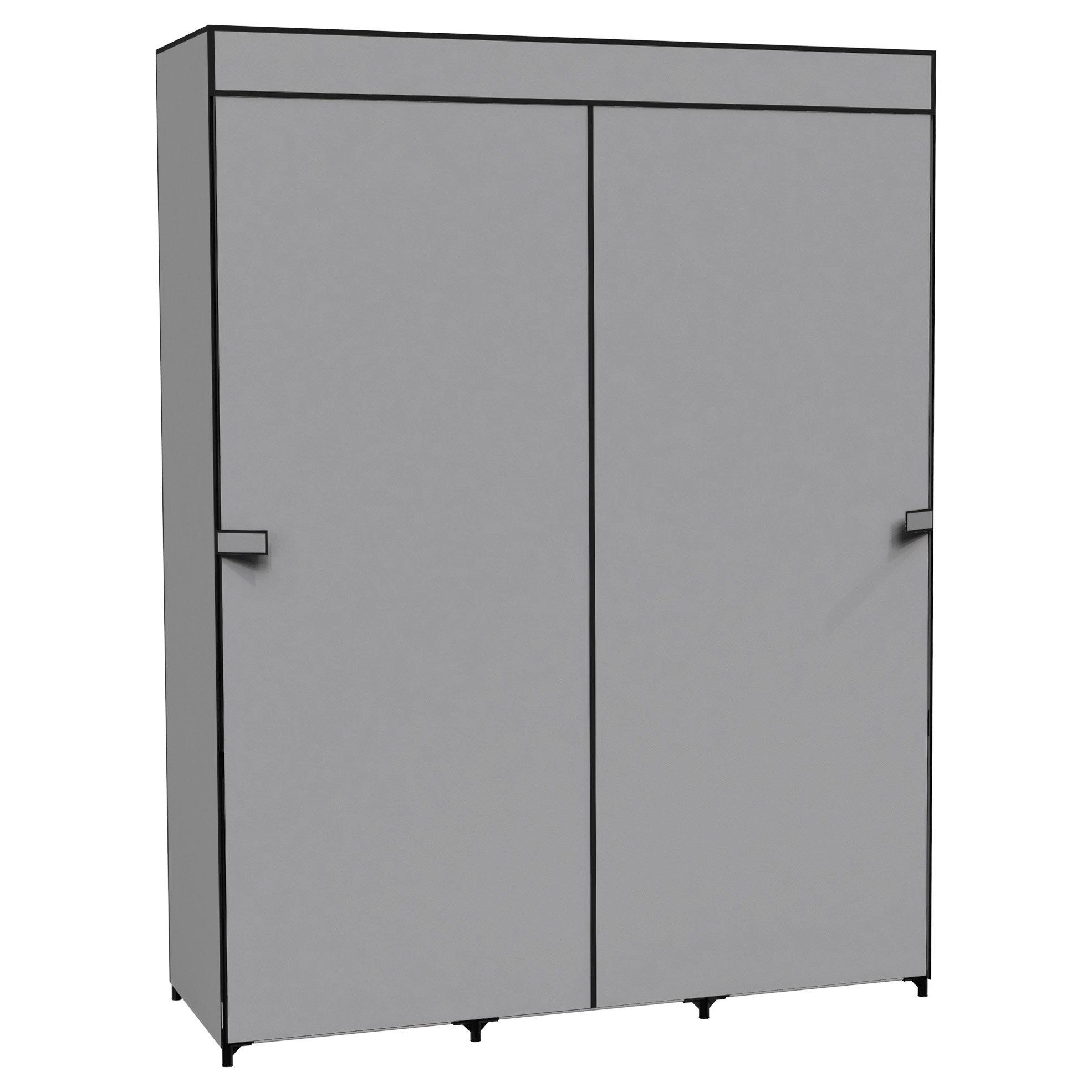 Szafa tekstylna z 8 półkami SONIA antracyt z kurtyną - obrazek 5