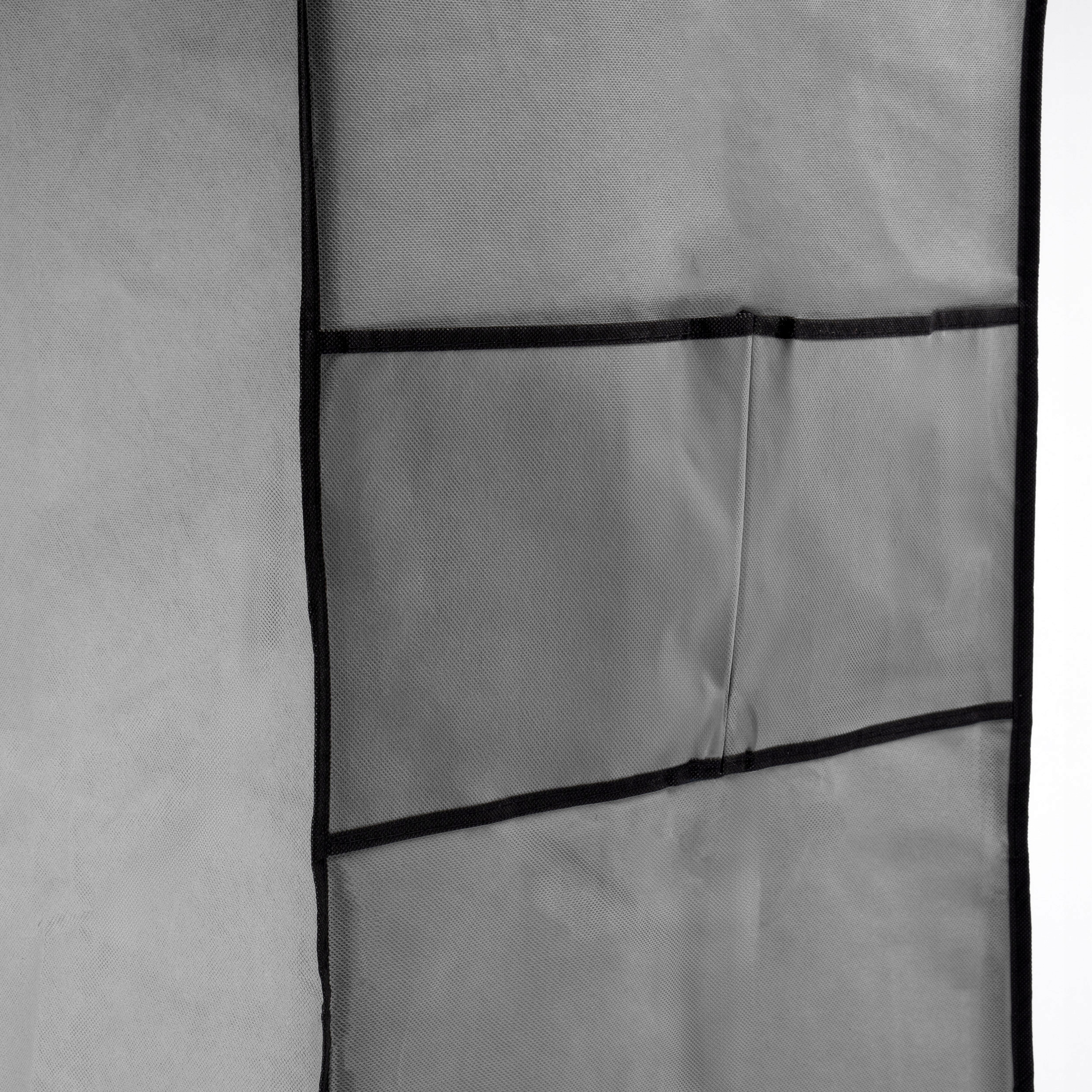 Szafa tekstylna z 8 półkami SONIA antracyt z kurtyną - obrazek 6