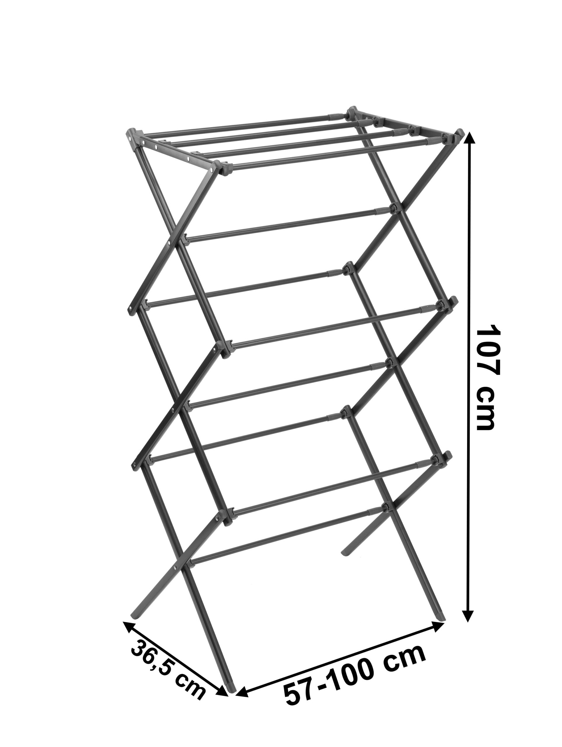 Suszarka wolnostojąca na pranie GRENA antracyt - obrazek 2