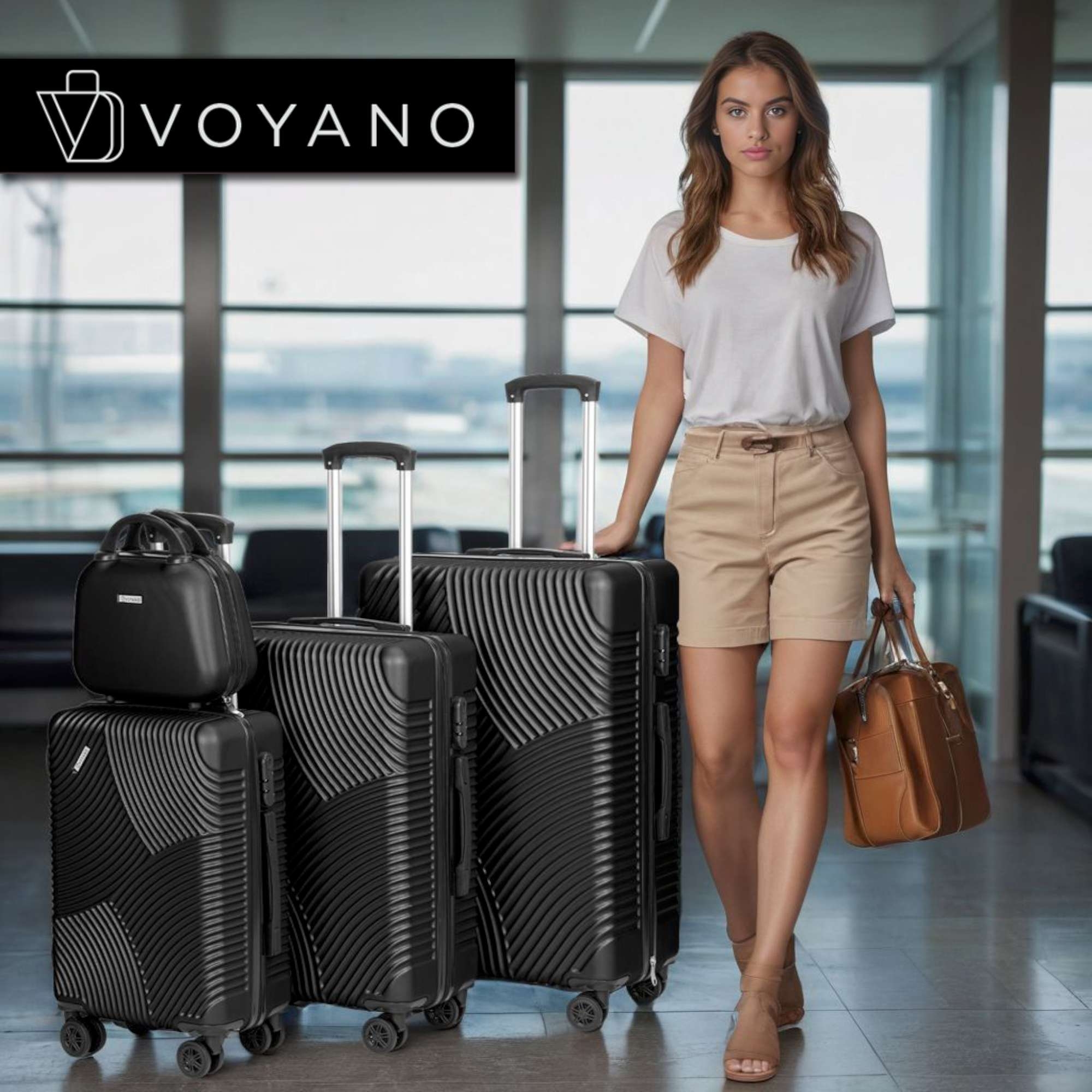 Zestaw walizek podróżnych AZORES CZARNY 4w1 - obrazek 3