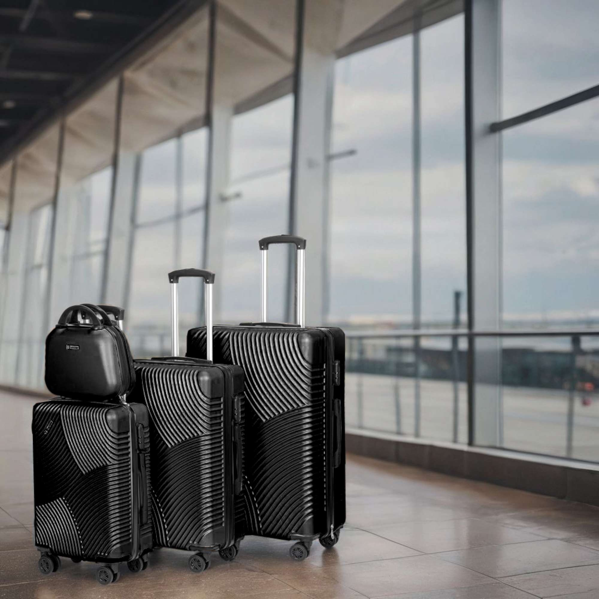 Zestaw walizek podróżnych AZORES CZARNY 4w1 - obrazek 4