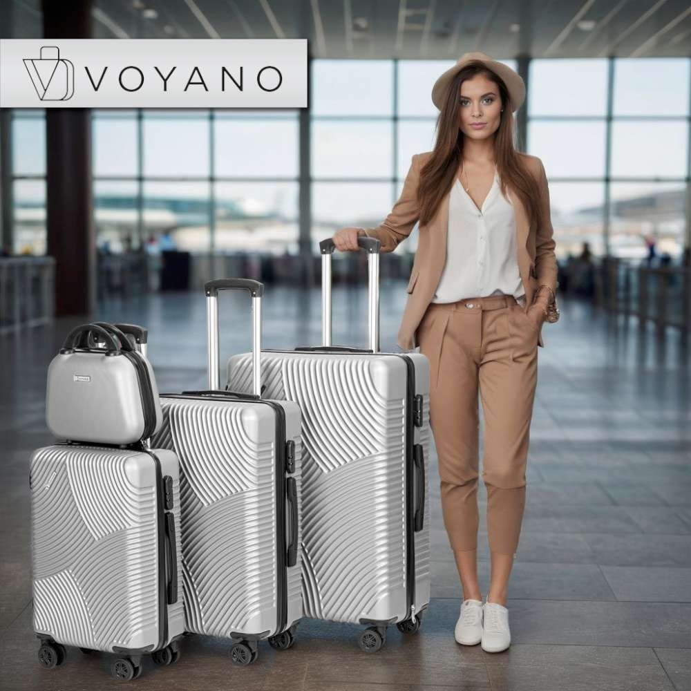 Zestaw 4 walizek podróżnych AZORES SREBRNY 4w1 - obrazek 2