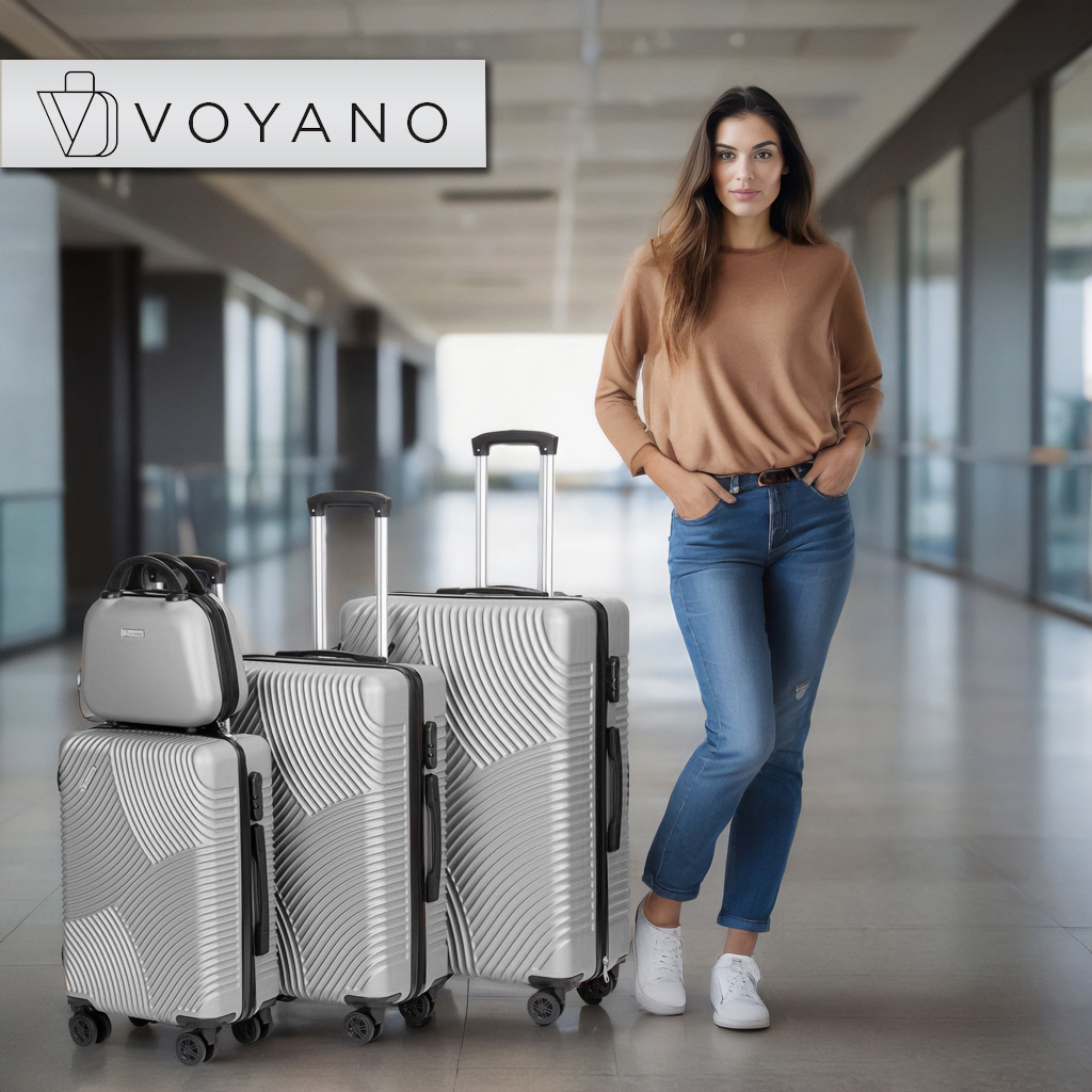 Zestaw 4 walizek podróżnych AZORES SREBRNY 4w1 - obrazek 3