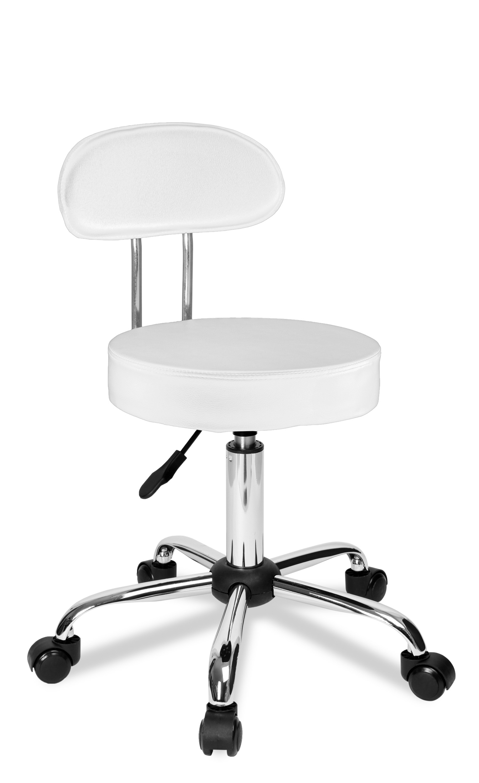 Taboret fryzjerski kosmetyczny Gamma biały - obrazek 7