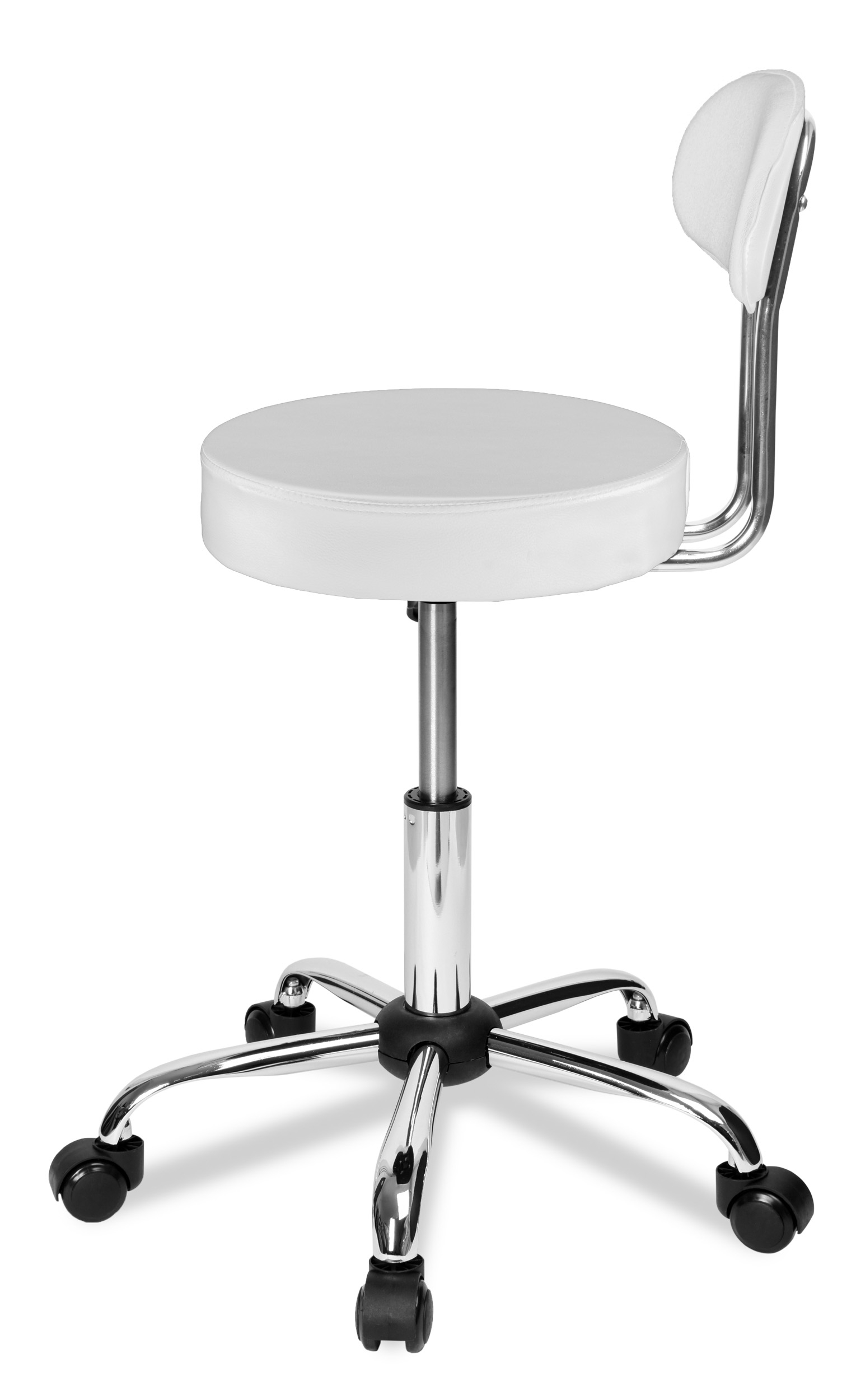 Taboret fryzjerski kosmetyczny Gamma biały - obrazek 9