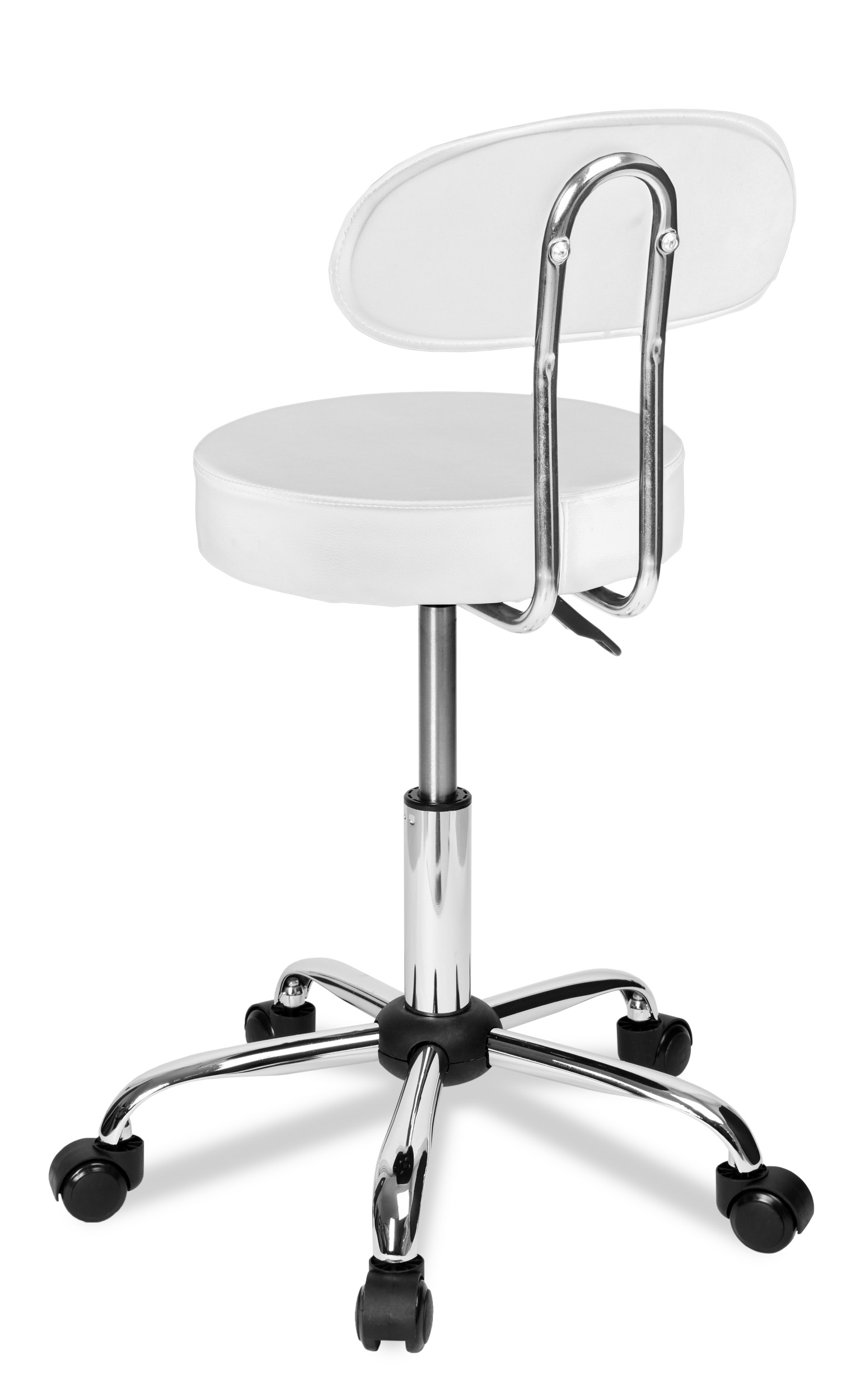 Taboret fryzjerski kosmetyczny Gamma biały - obrazek 10