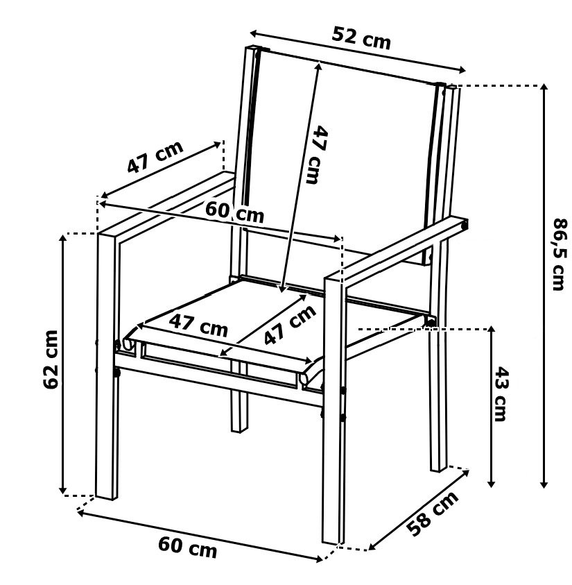 Meble ogrodowe zestaw GRACIOSA BLACK - obrazek 4