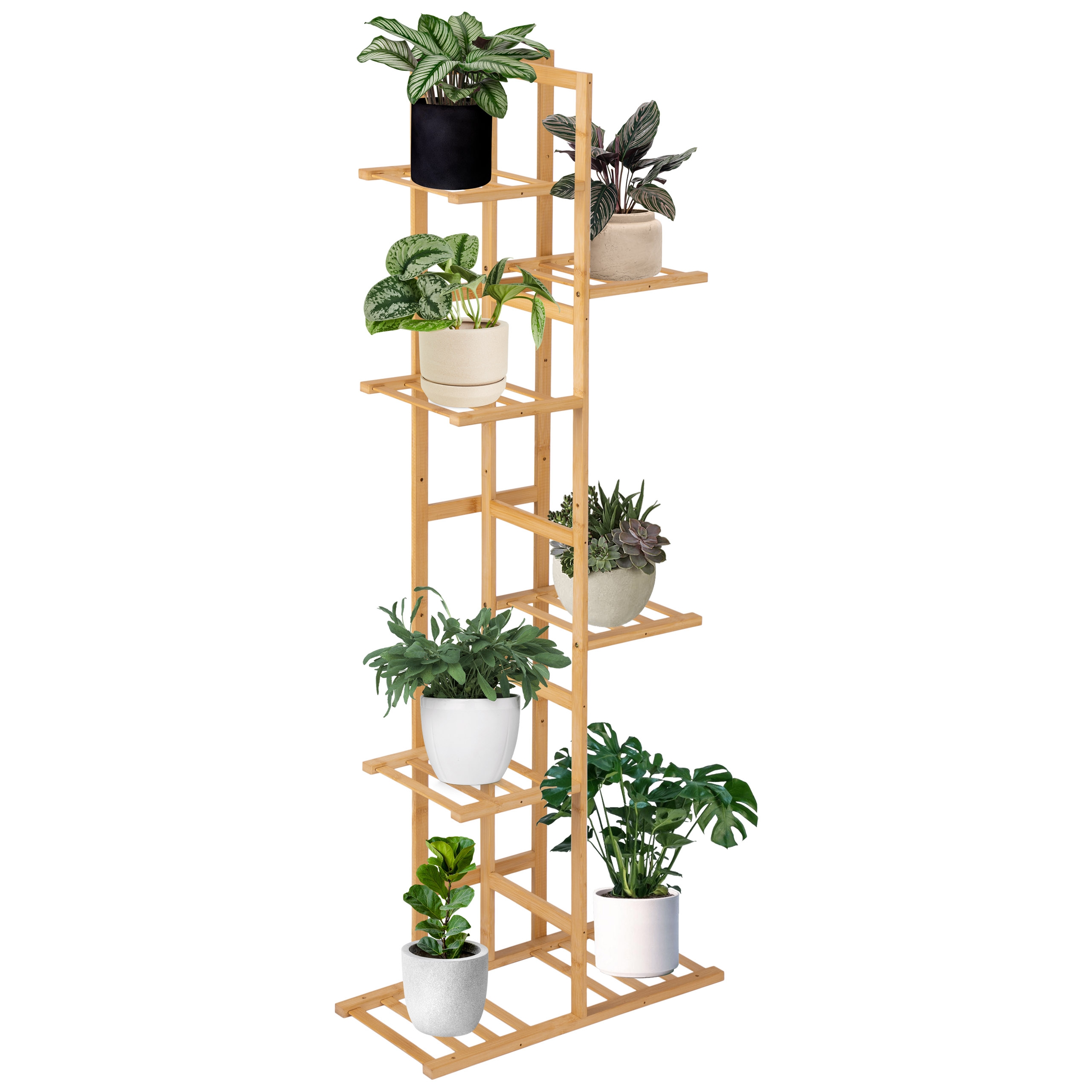 Kwietnik bambusowy HERVEL naturalny 7 półek - obrazek 5