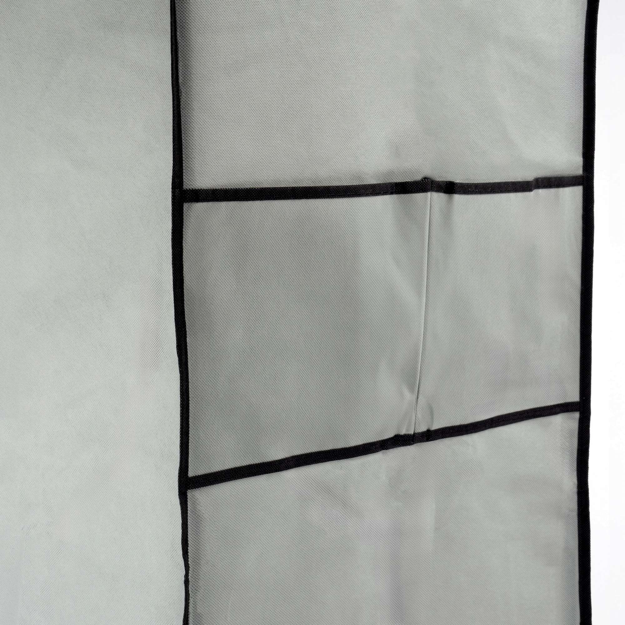 Garderoba z 8 półkami CELINA szara z kurtyną - obrazek 4