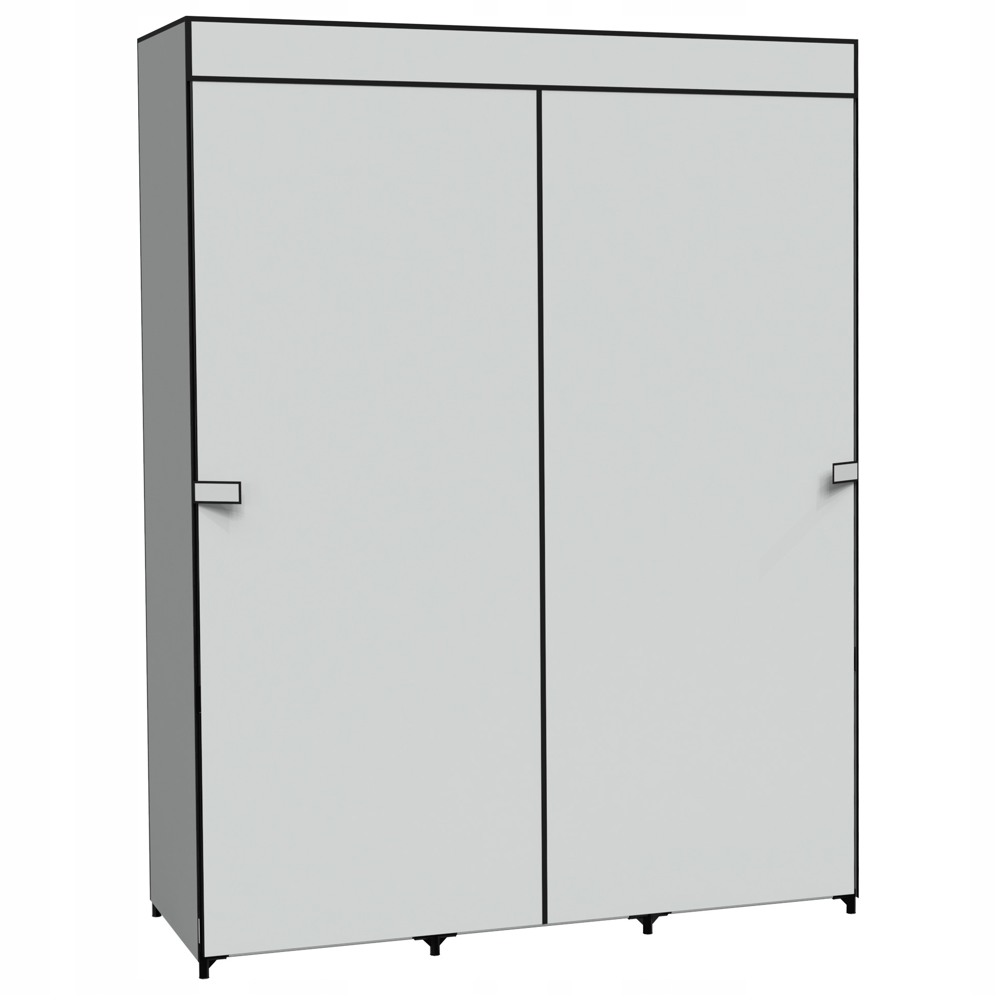 Garderoba z 8 półkami CELINA szara z kurtyną - obrazek 7