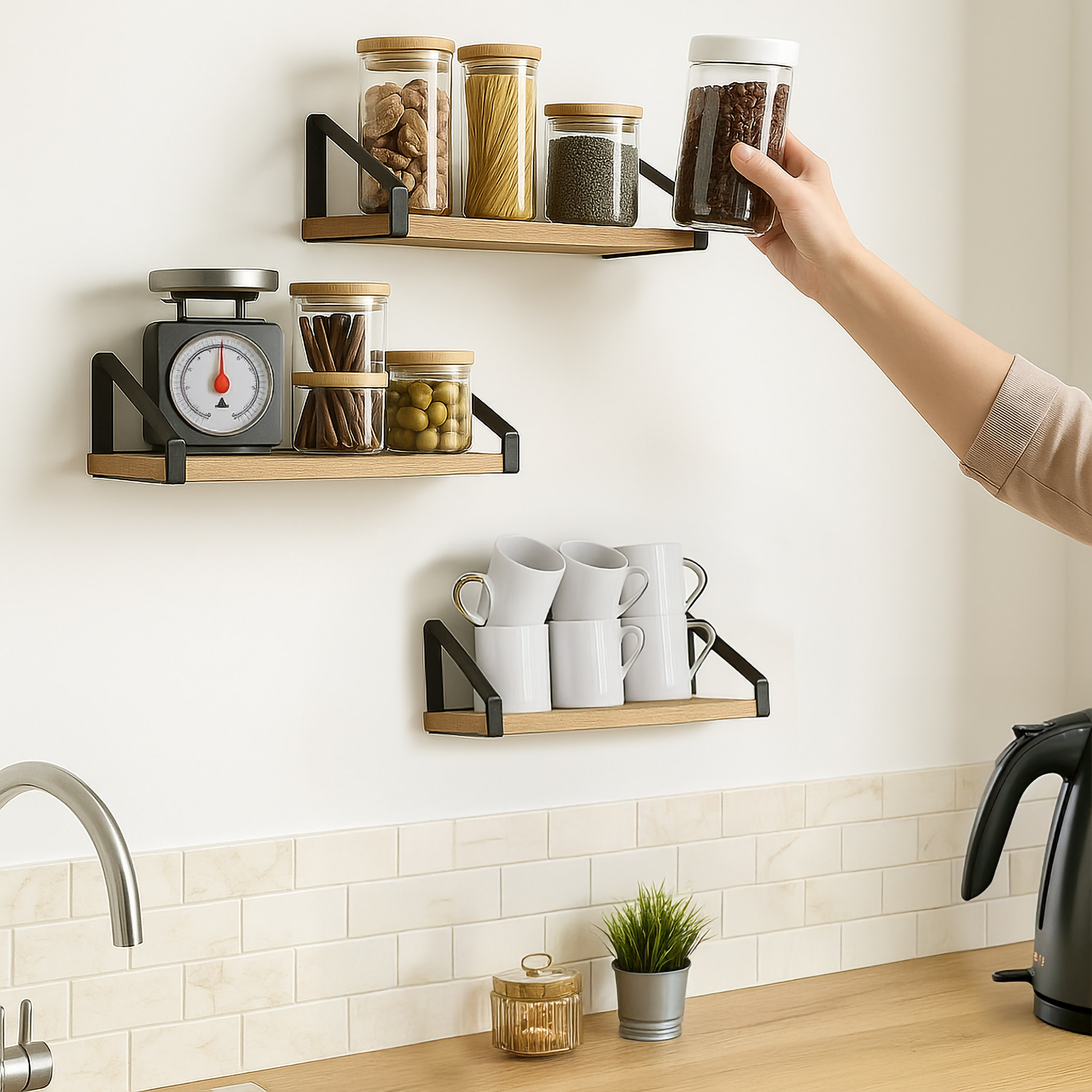 Zestaw 3 półek loft SIRIN craft - obrazek 4