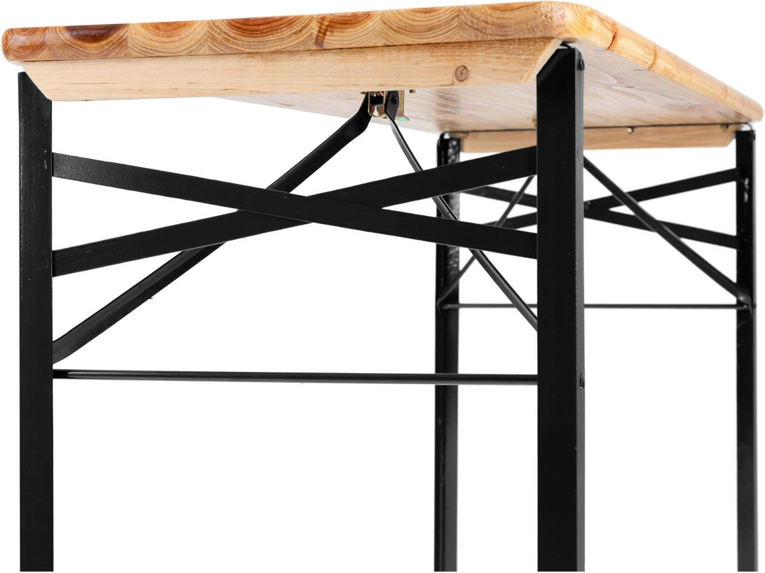 Zestaw ogrodowy stalowo-drewniany PORTER 170 cm stół+ 2 ławki - obrazek 8