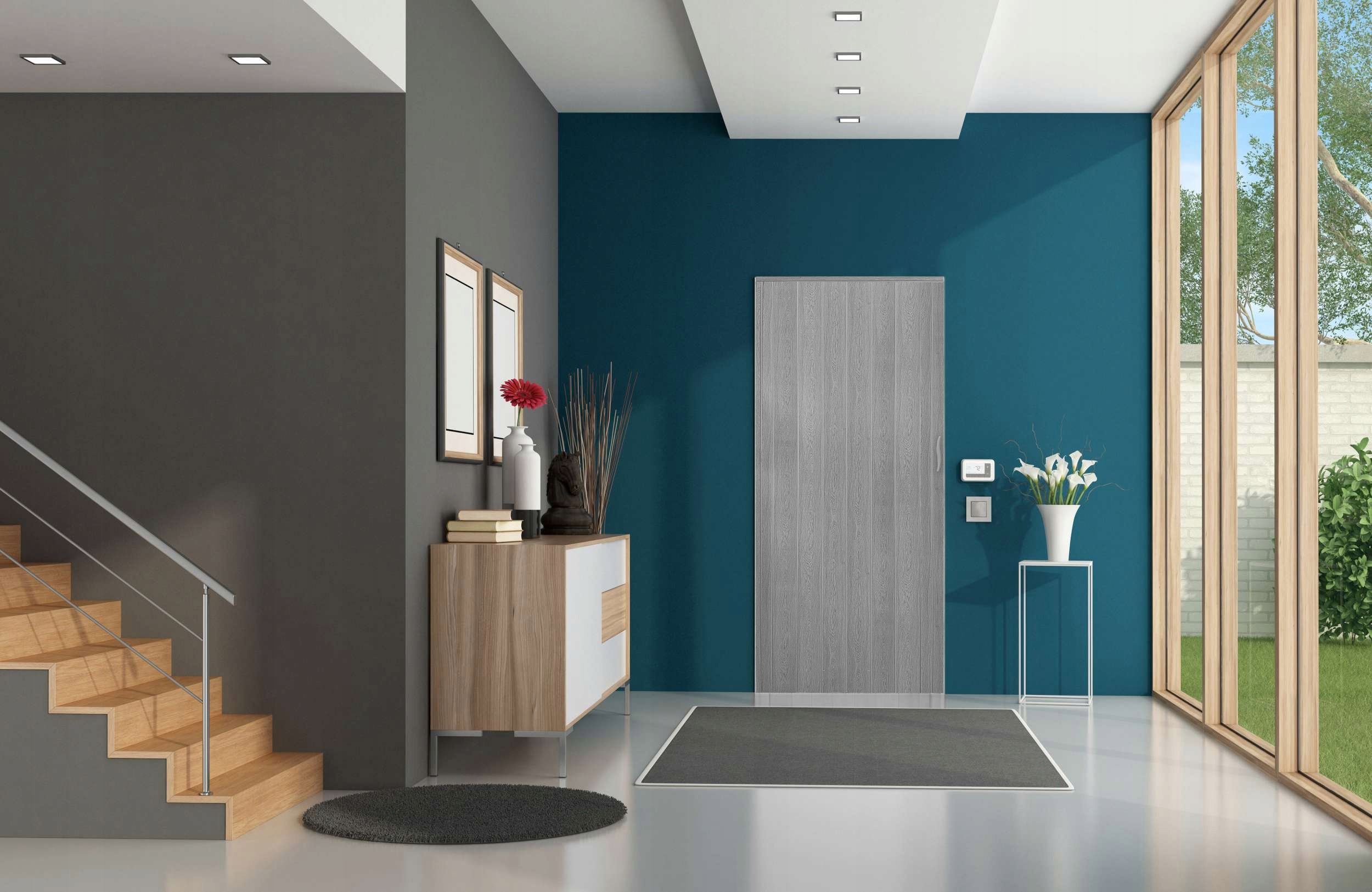 Drzwi harmonijkowe 001P 67 SZARY DĄB MAT 80 cm - obrazek 6