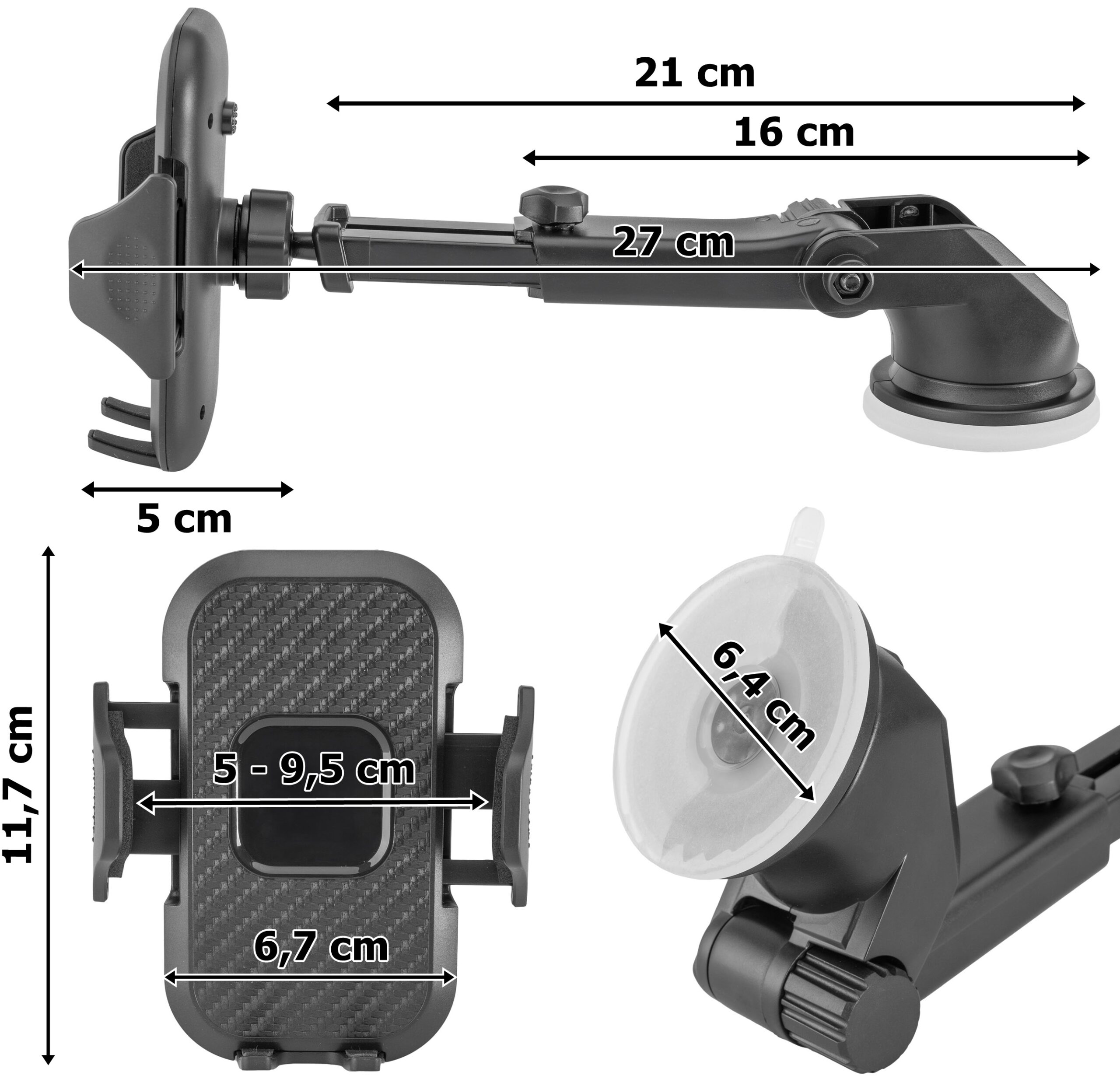 Uchwyt na telefon samochodowy KRABO - obrazek 3
