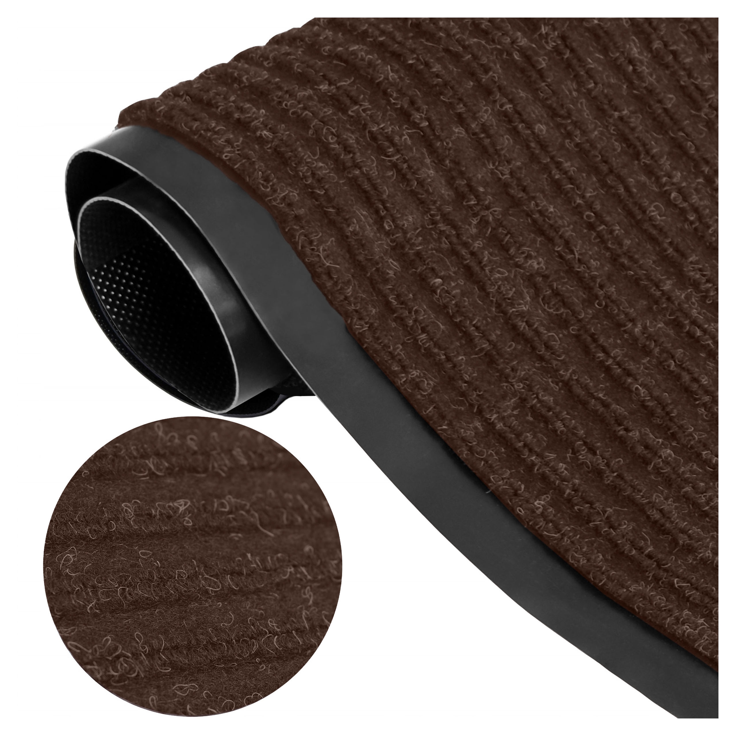 Wycieraczka pod drzwi 80x120 cm YOLANDA brązowa - obrazek 2