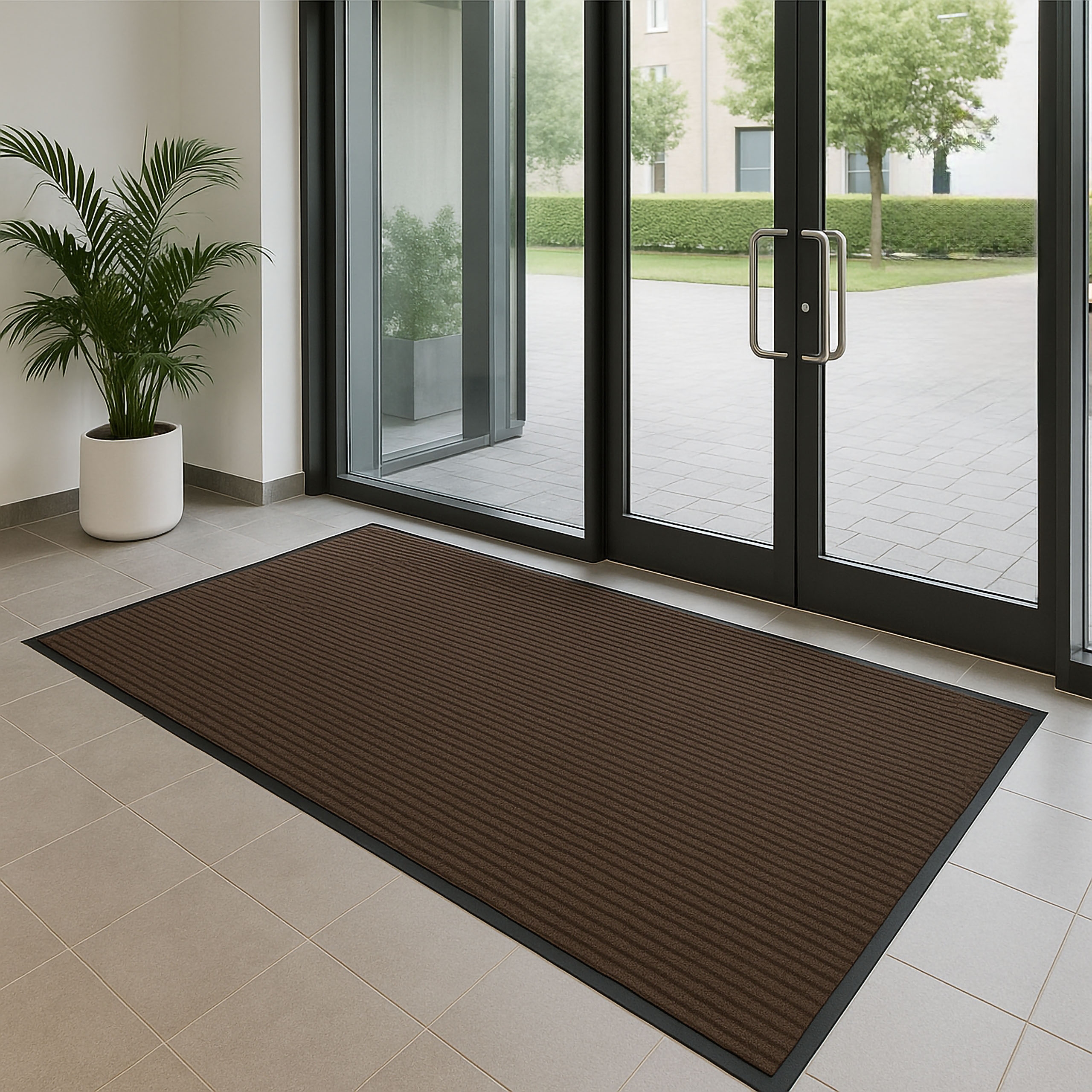 Wycieraczka pod drzwi 80x120 cm YOLANDA brązowa - obrazek 9