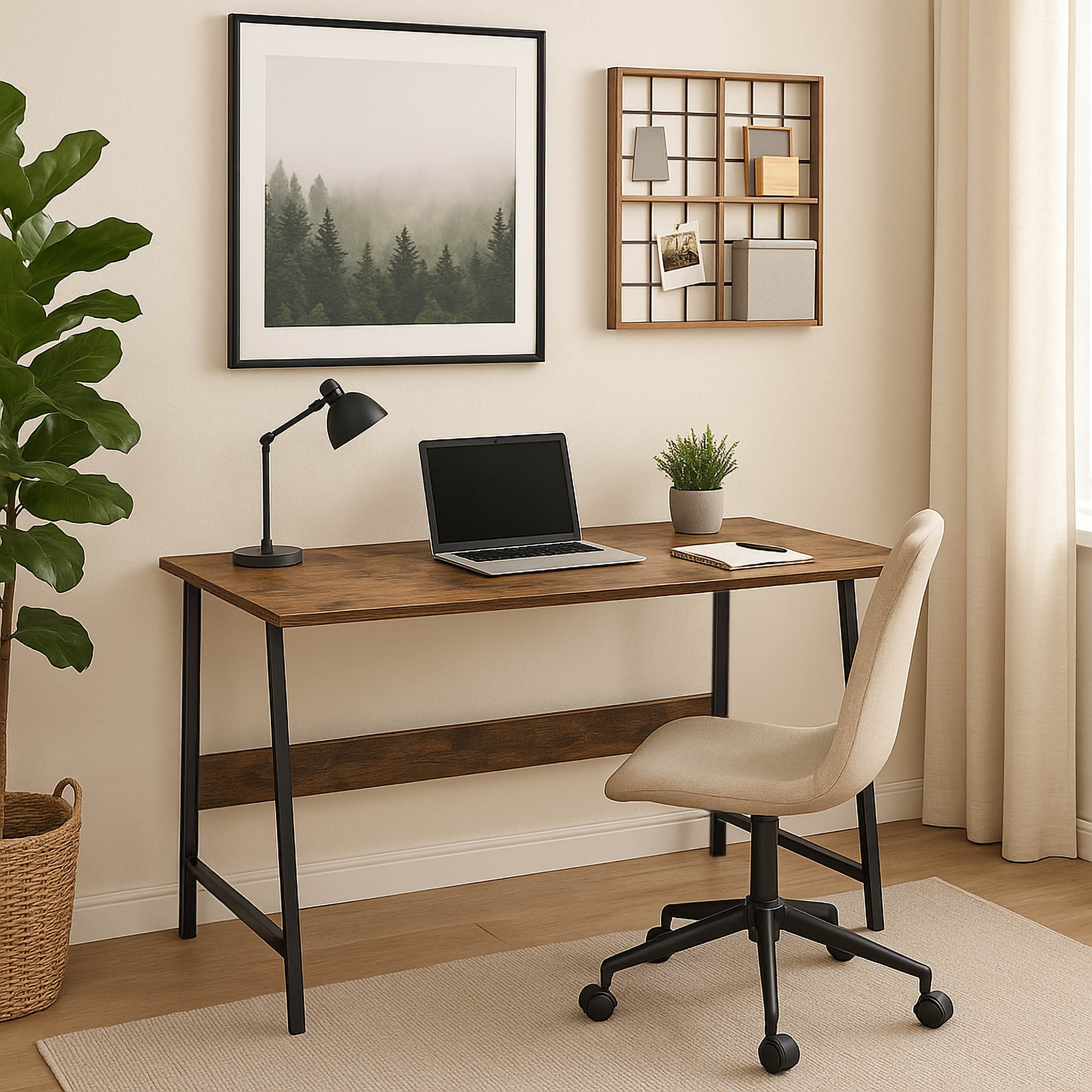 Biurko loftowe komputerowe GRENEN RUSTIC - obrazek 2