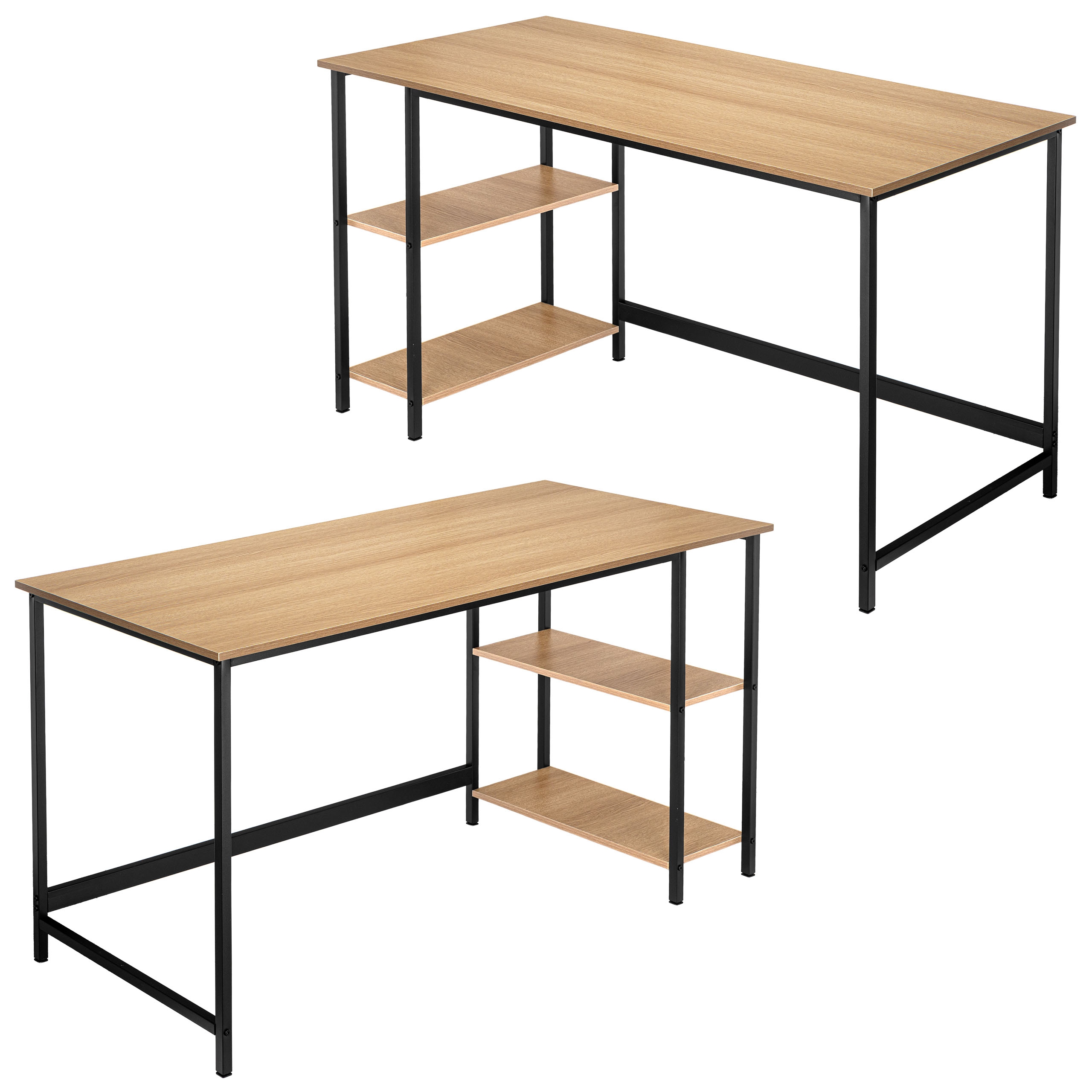 Biurko loftowe komputerowe FALUN MODERN OAK - obrazek 7