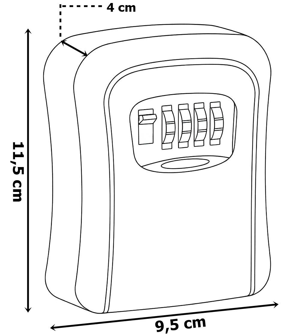 Skrzynka sejf na klucze z szyfrem ELMIRA - obrazek 3