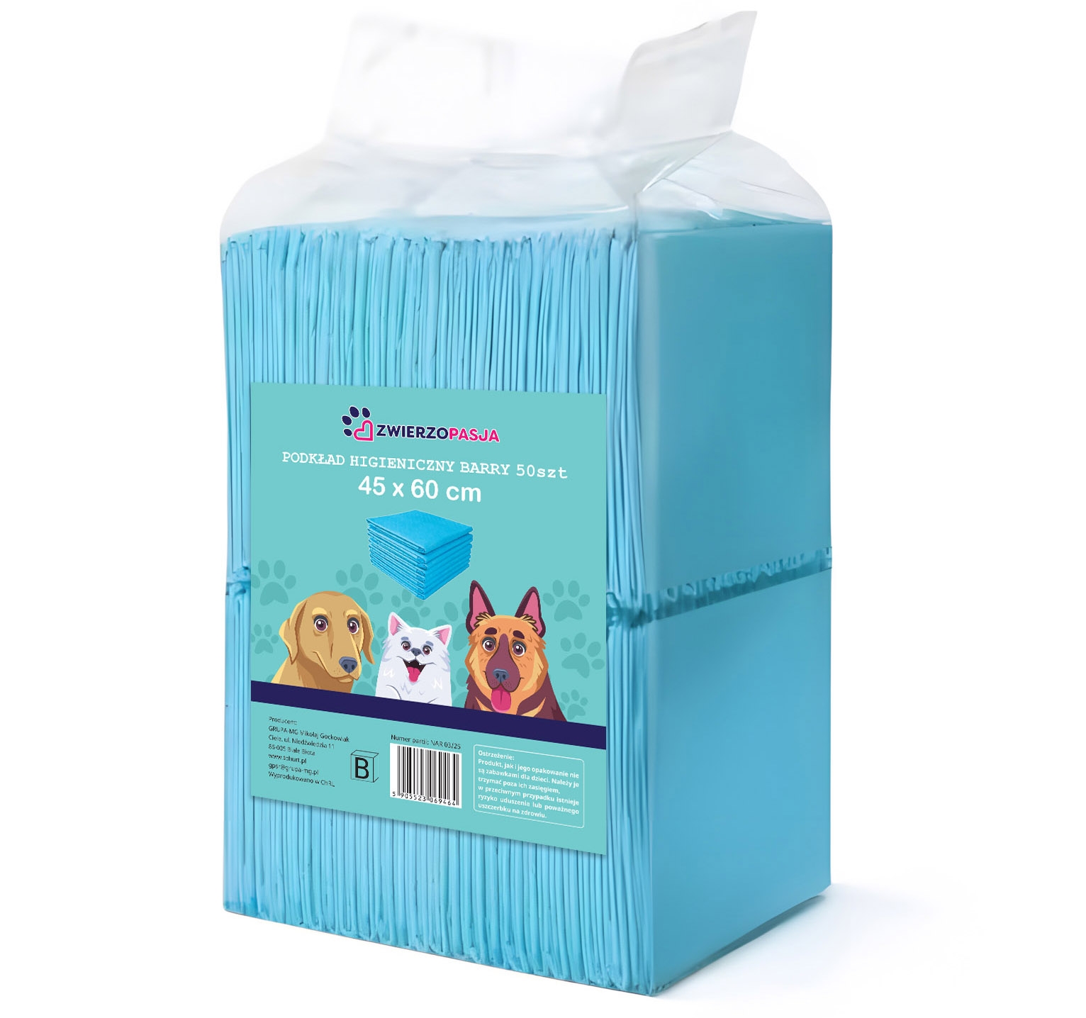 Podkłady higieniczne dla zwierząt BARRY 50 szt. - obrazek 9