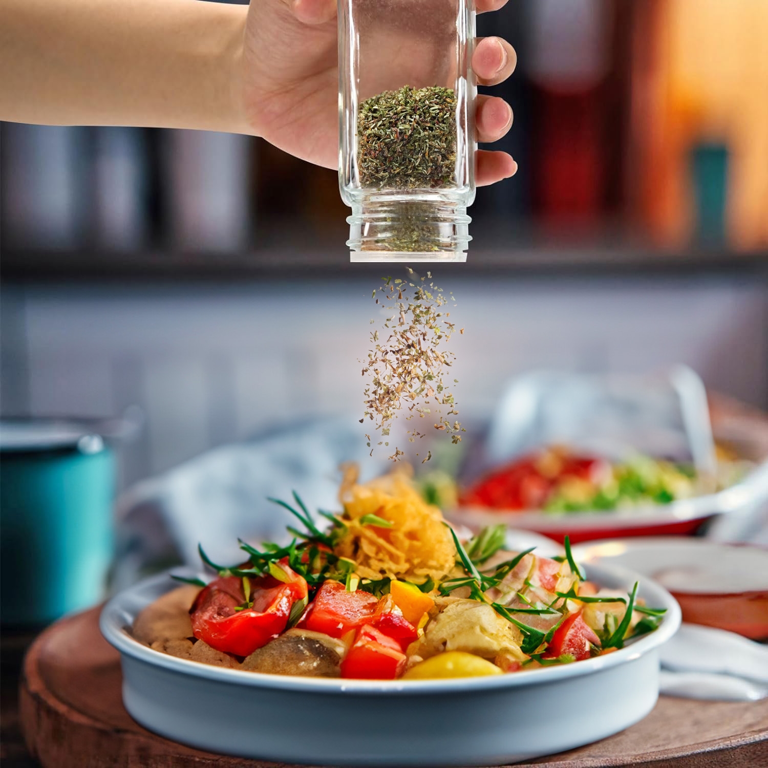 Piętrowy stojak na przyprawy ENELDO 24 słoiczki + 72 naklejki - obrazek 2