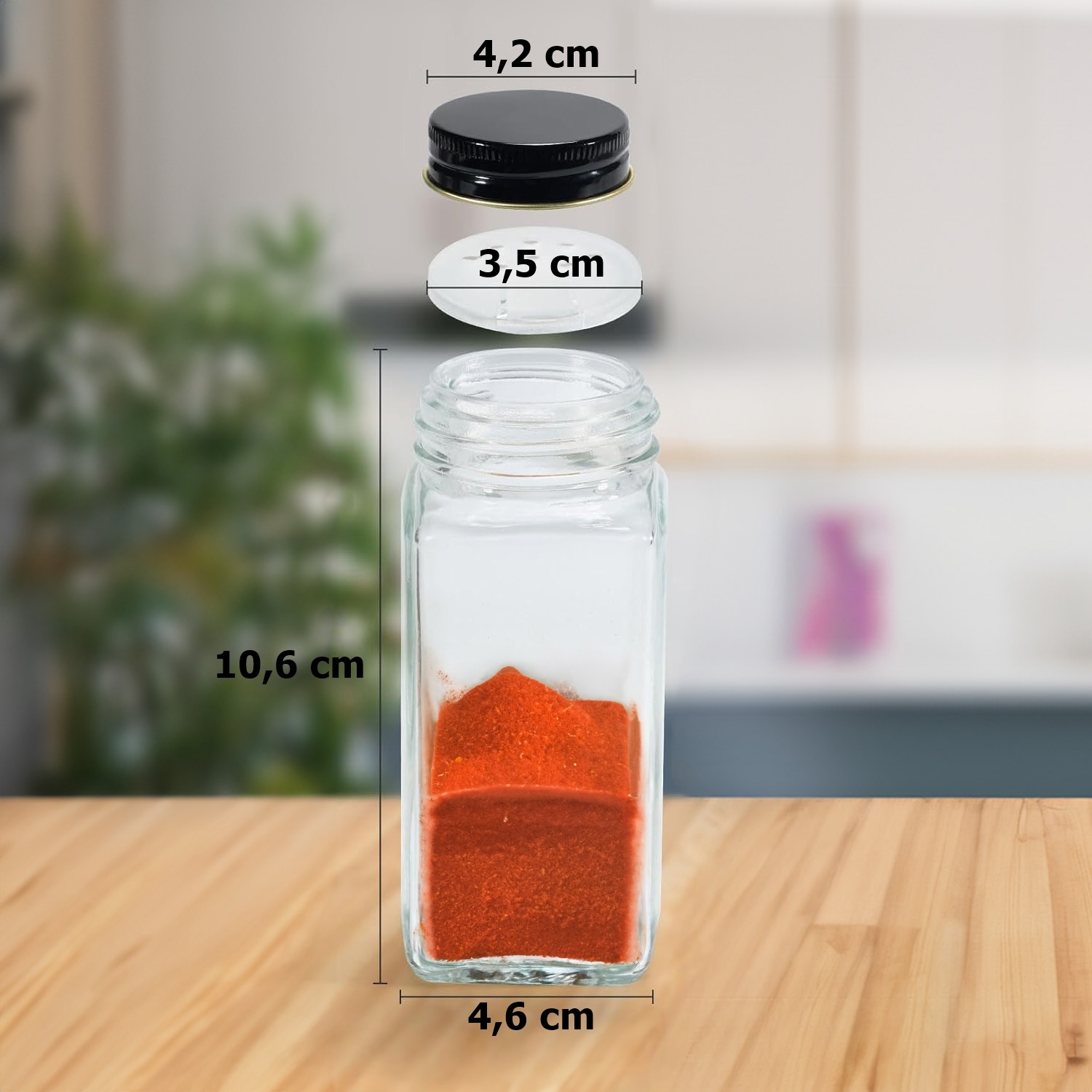 Piętrowy stojak na przyprawy ENELDO 24 słoiczki + 72 naklejki - obrazek 5