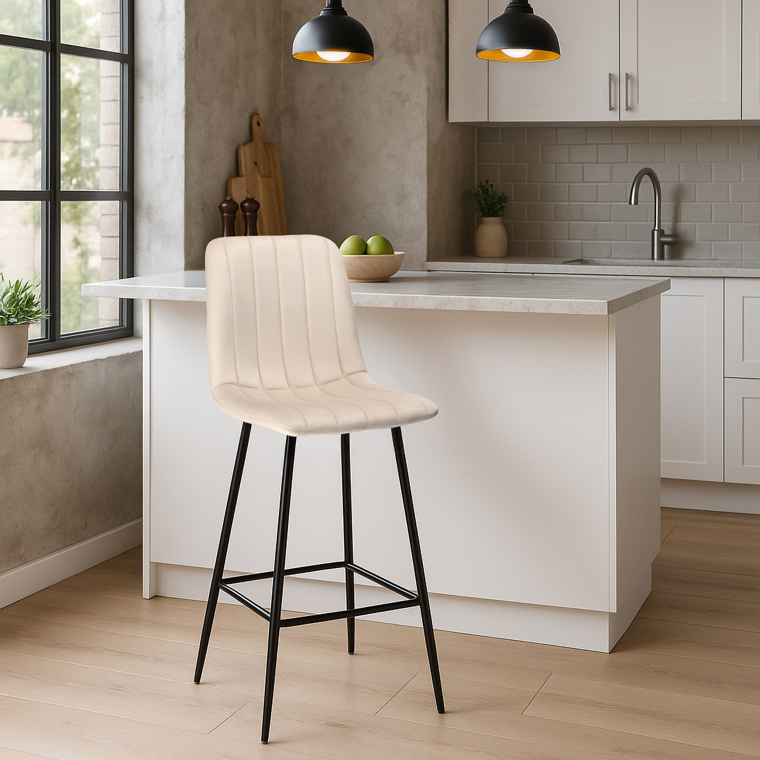 Hoker barowy Toronto beżowy Velvet - obrazek 2