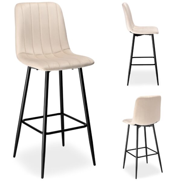 Hoker barowy Toronto beżowy Velvet