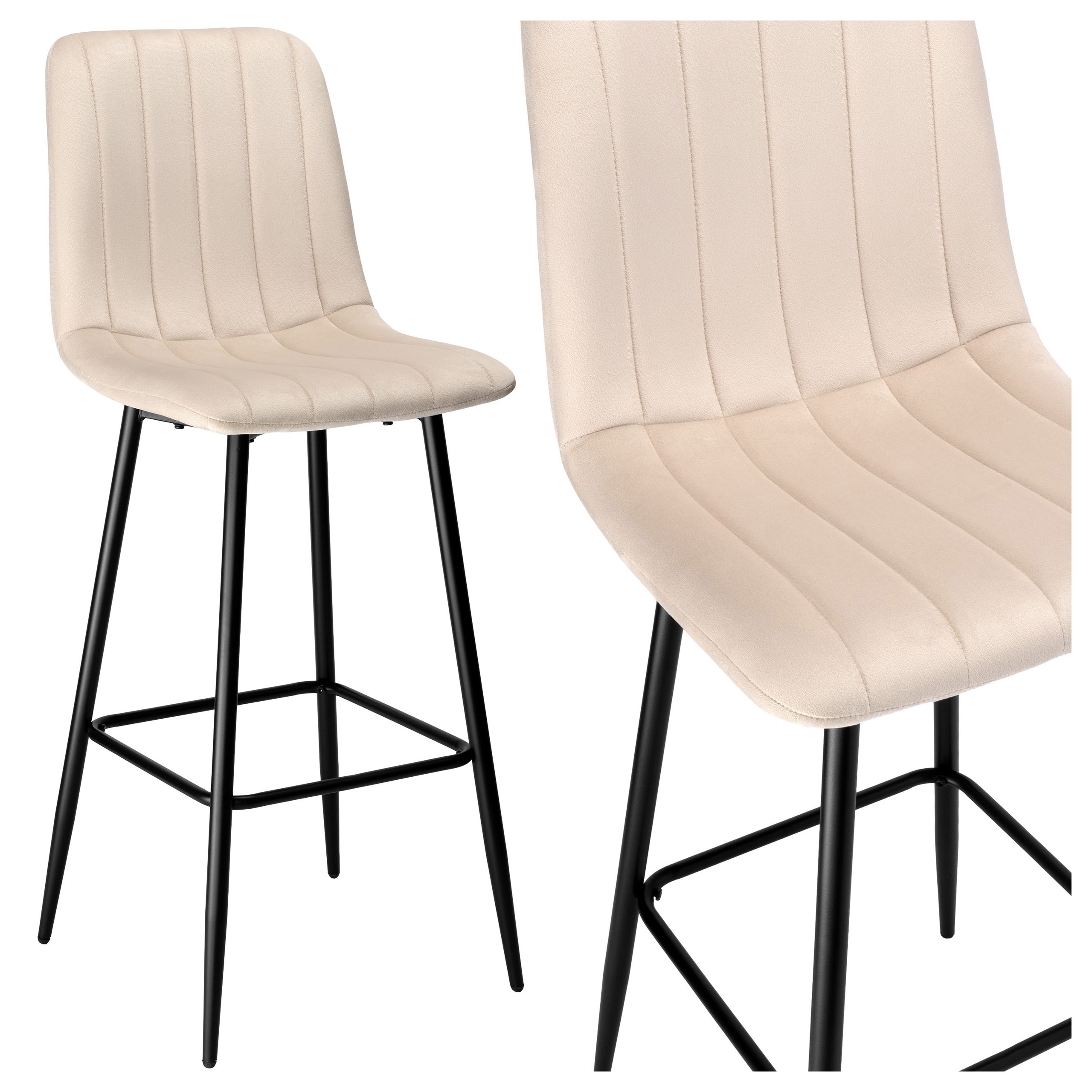 Hoker barowy Toronto beżowy Velvet - obrazek 5