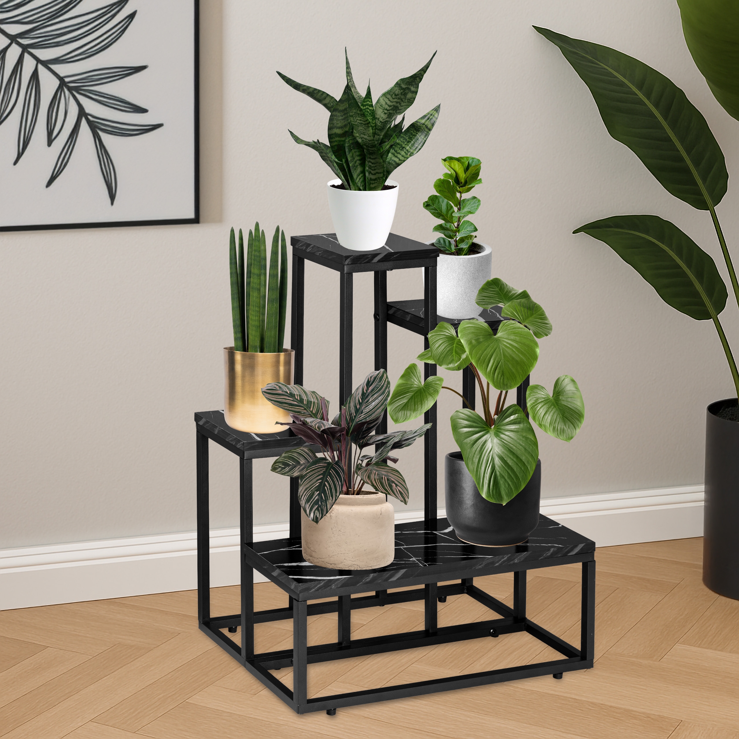 Kwietnik ANTIRES czarny marmur - obrazek 7