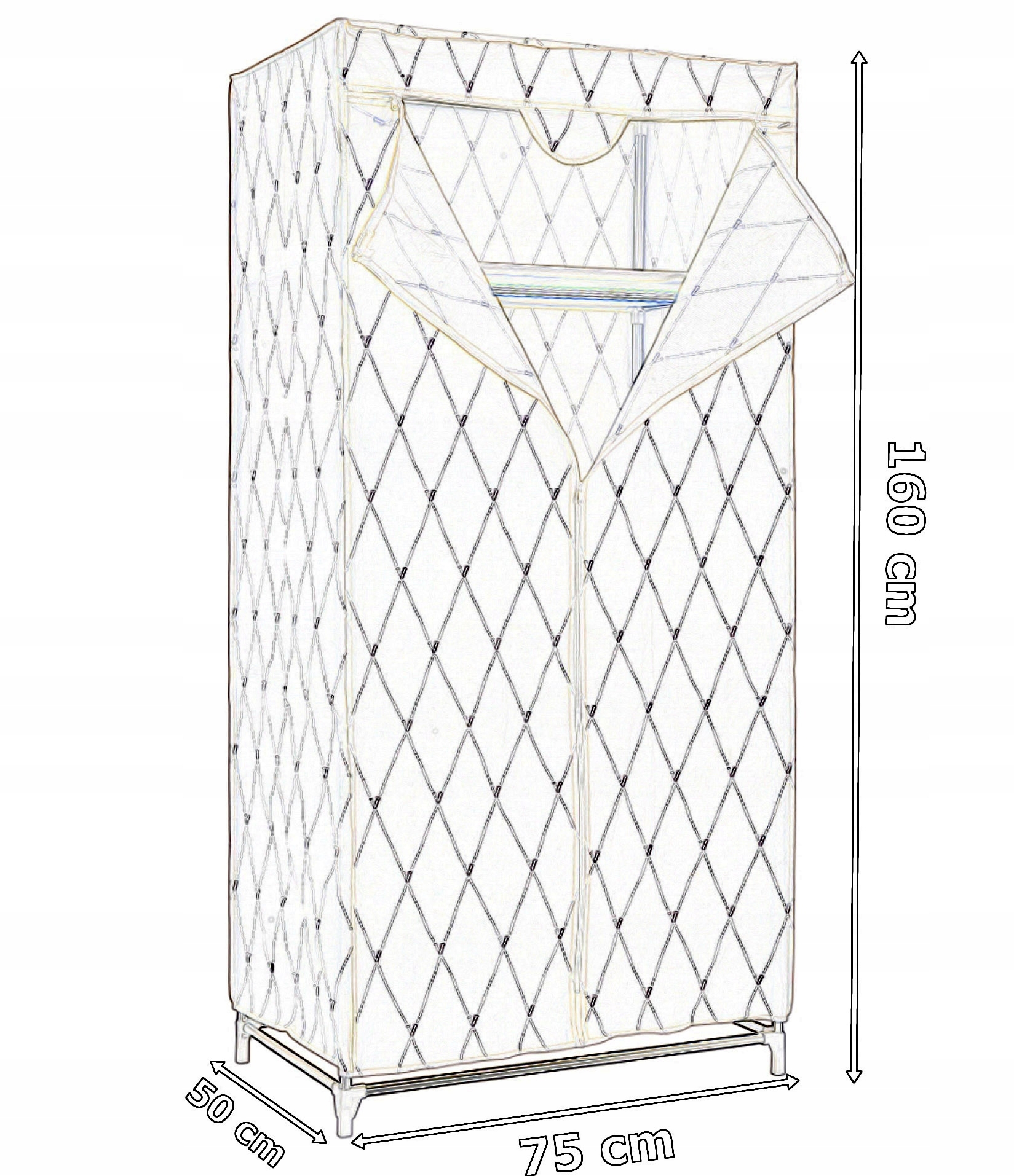 Szafa tekstylna Gaja Vitto - brąz - obrazek 5