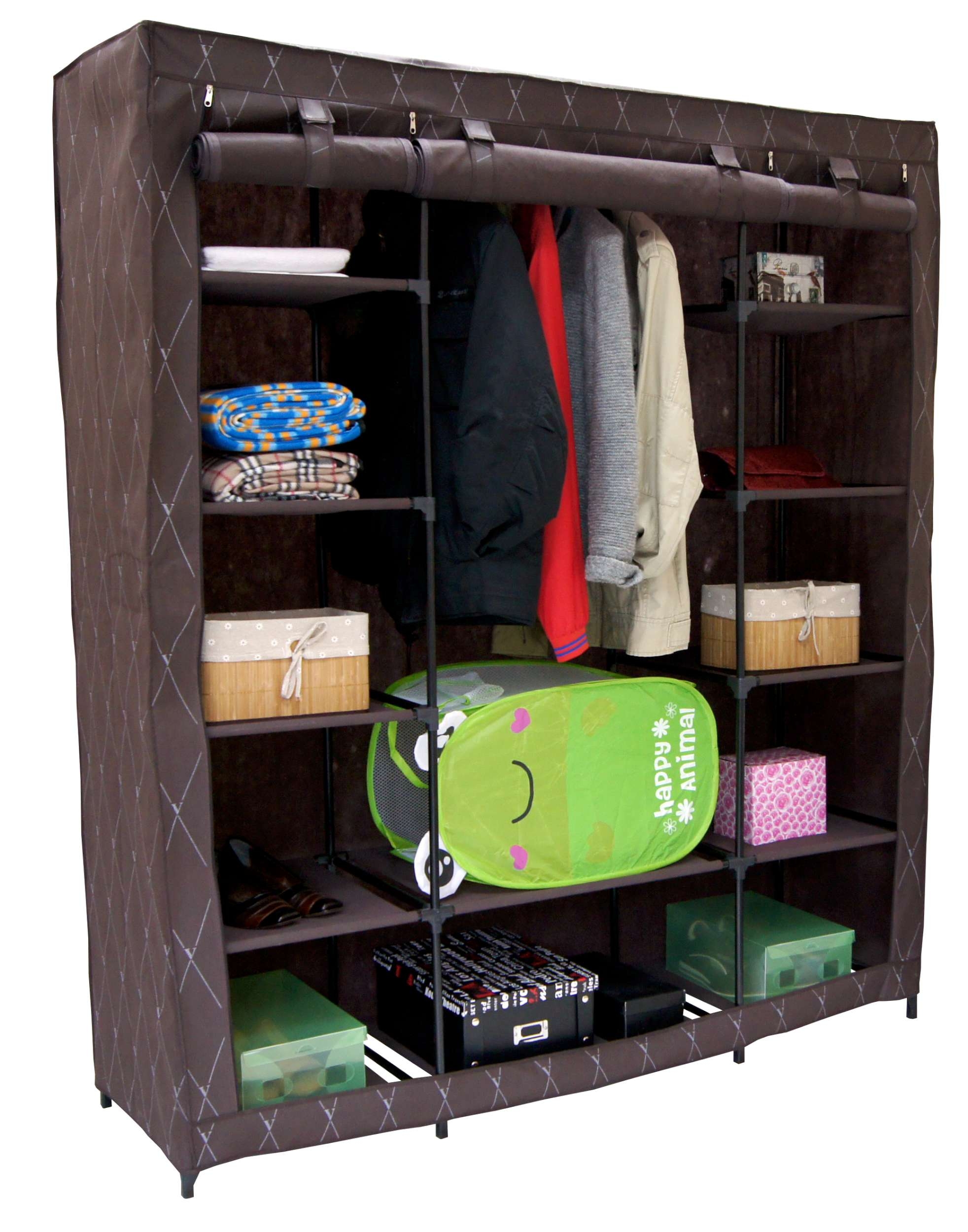 Szafa tekstylna Kaja Maxi Vitto - brąz - obrazek 2