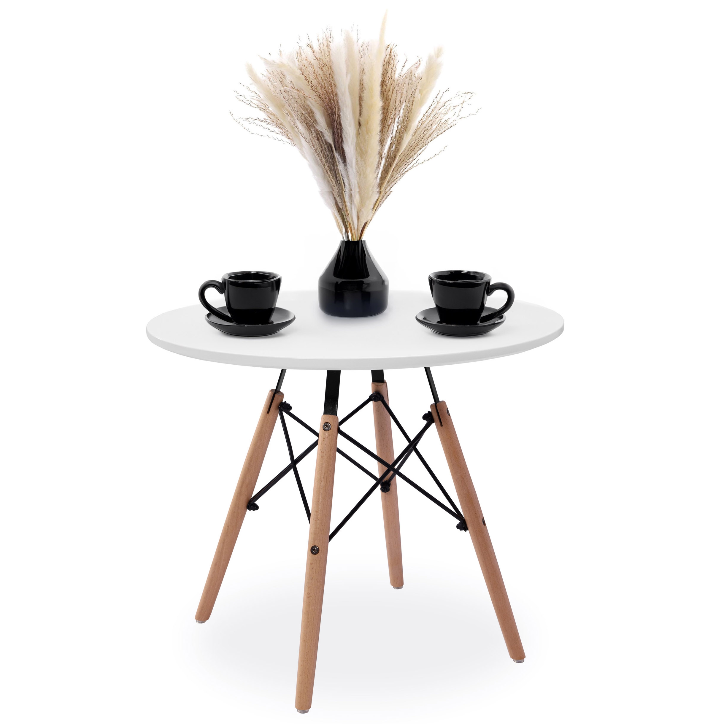 Stolik okrągły PARIS DTW 60 cm biały - obrazek 5