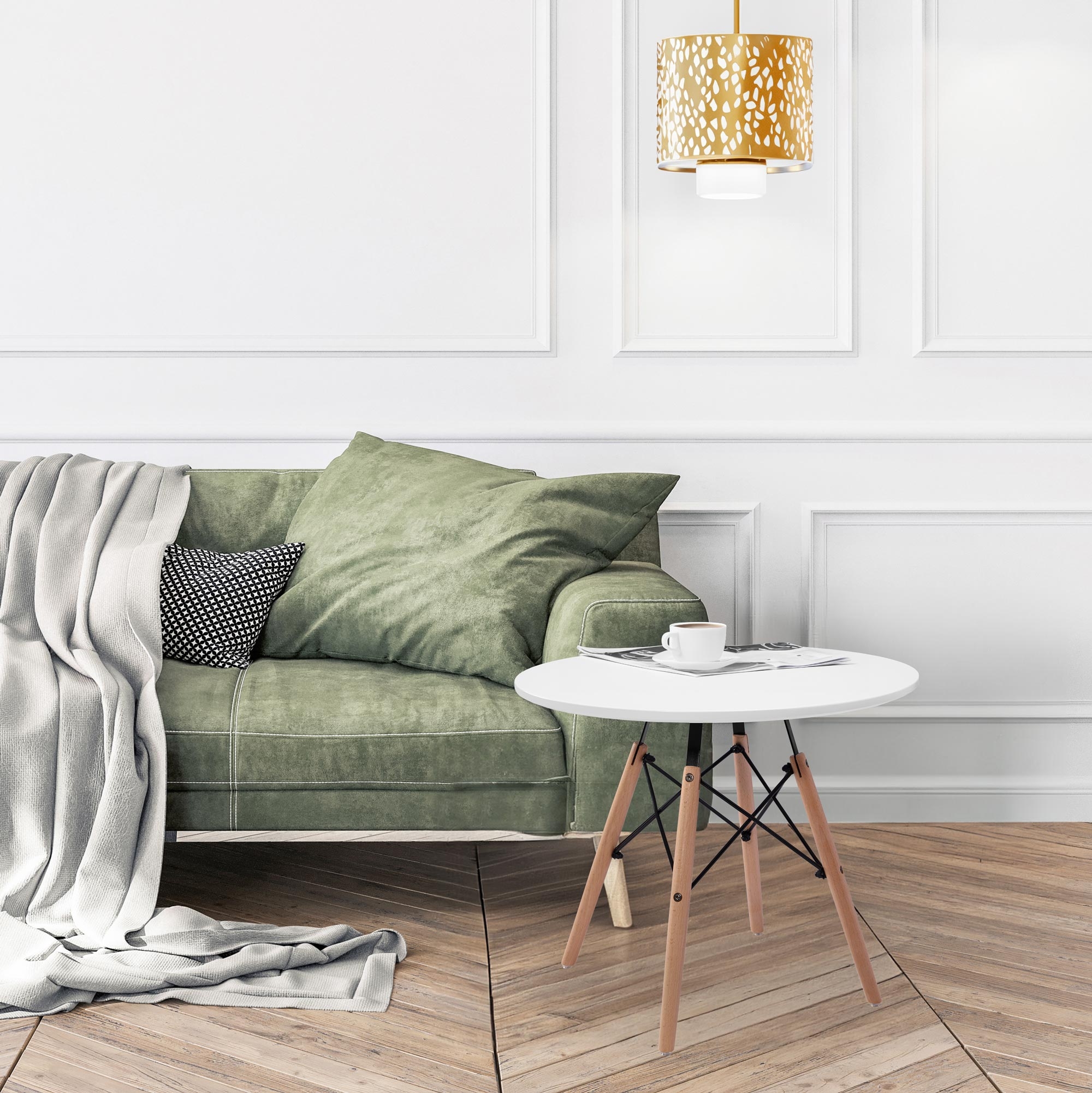 Stolik okrągły PARIS DTW 60 cm biały - obrazek 6