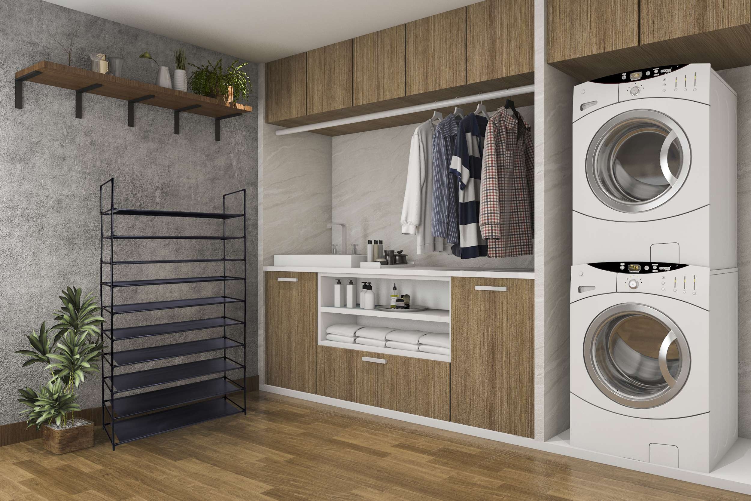 Półka na buty Mela - 50 par - czarna - obrazek 5